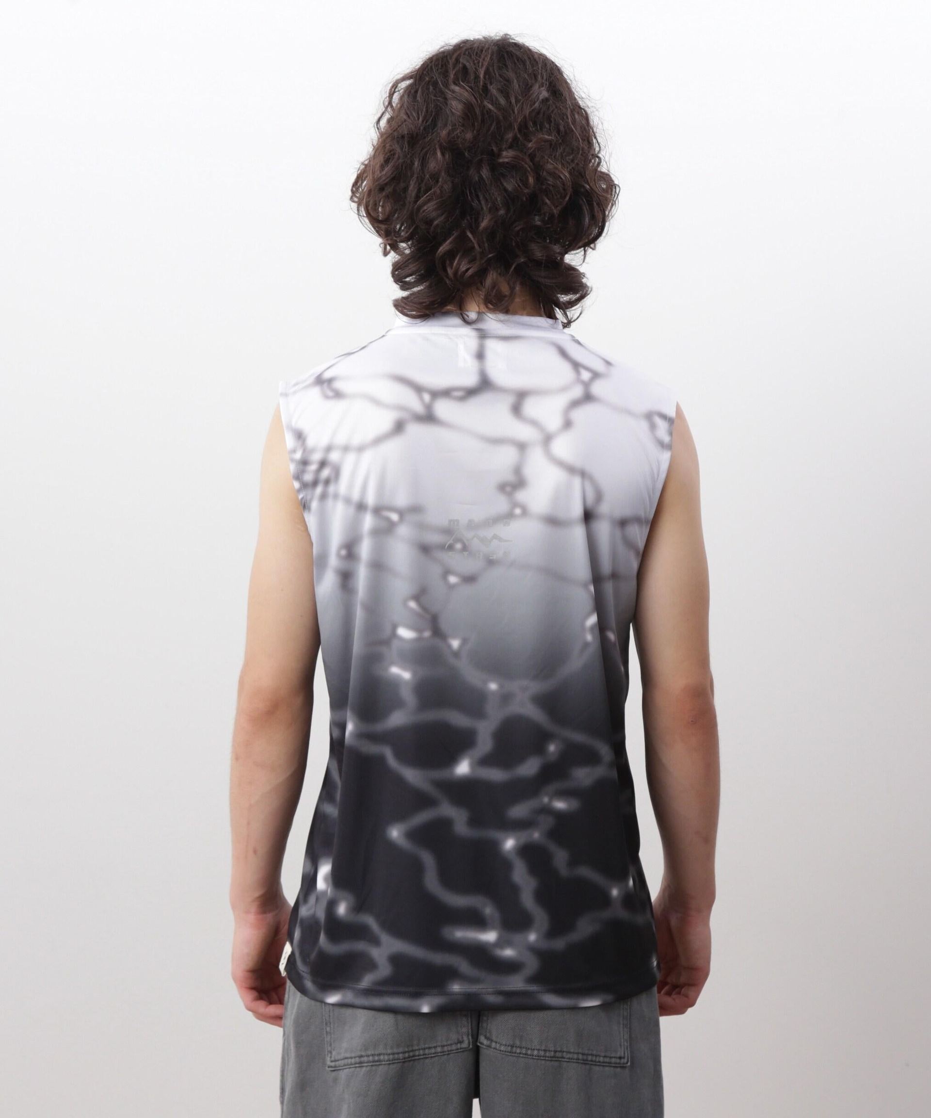 MANASTASH/マナスタッシュ/LITHIUM TIE DYE SLEEVELESS TOP ブラック