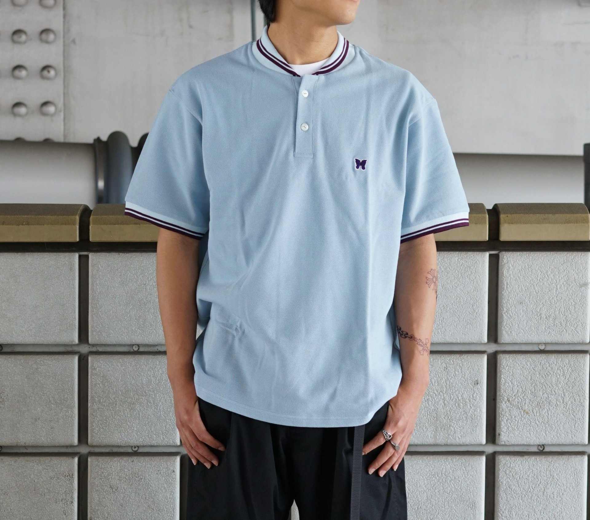 Needles/ニードルズ  別注Shawl Colla S/S Polo - Cotton Pique サックス1
