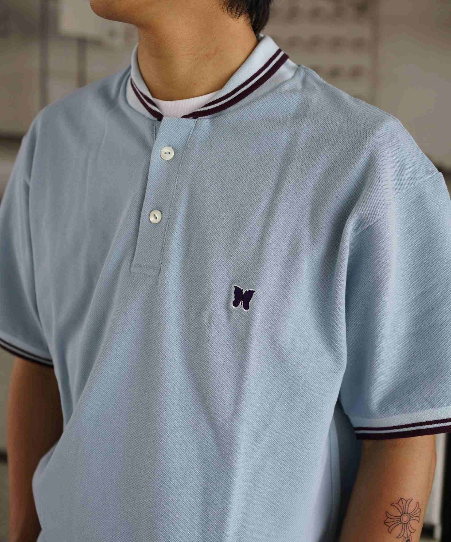 Needles/ニードルズ  別注Shawl Colla S/S Polo - Cotton Pique サックス1