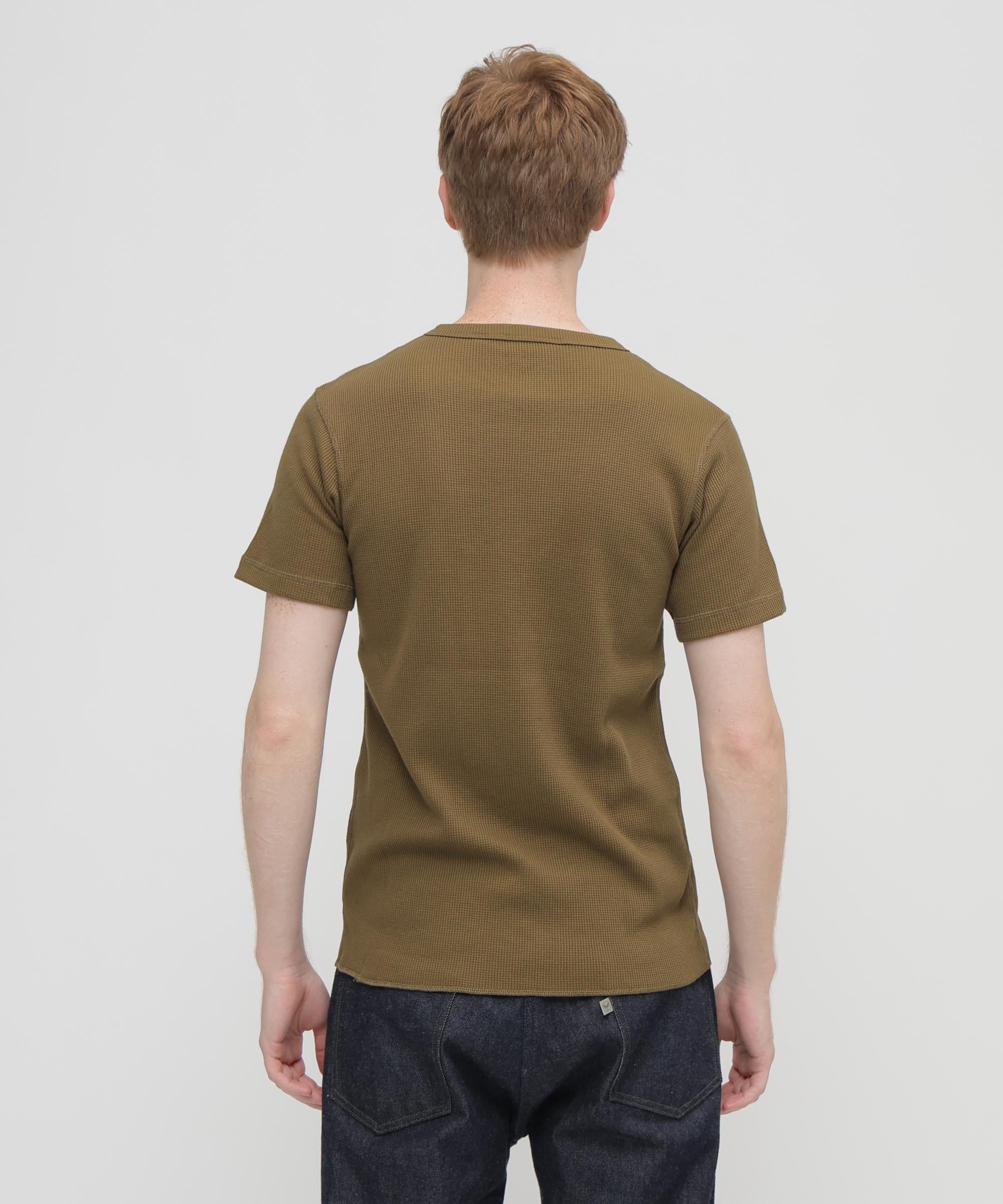 《DAILY/デイリー》THERMAL CREW NECK T-SHIRT オリーブ