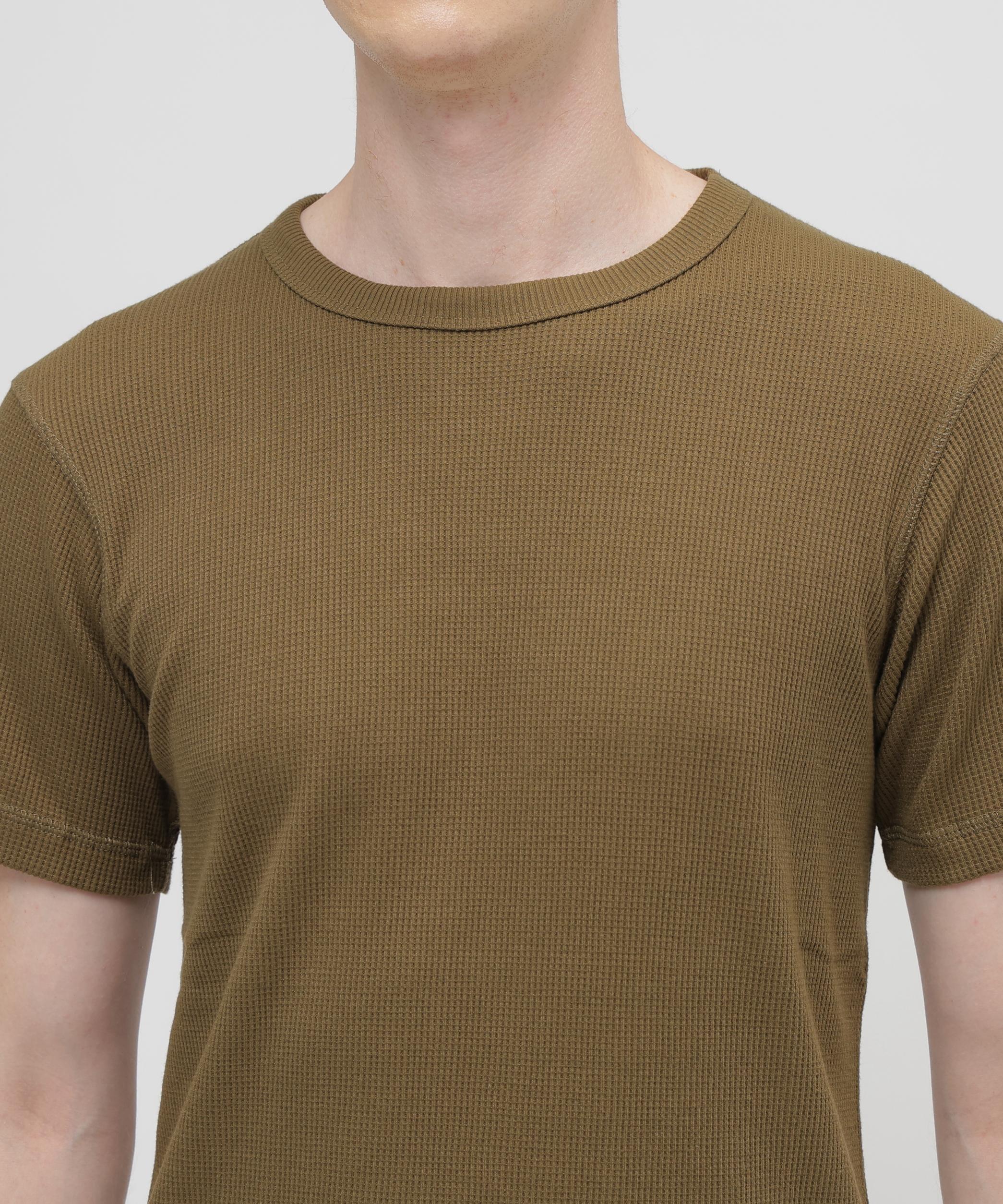 《DAILY/デイリー》THERMAL CREW NECK T-SHIRT オリーブ