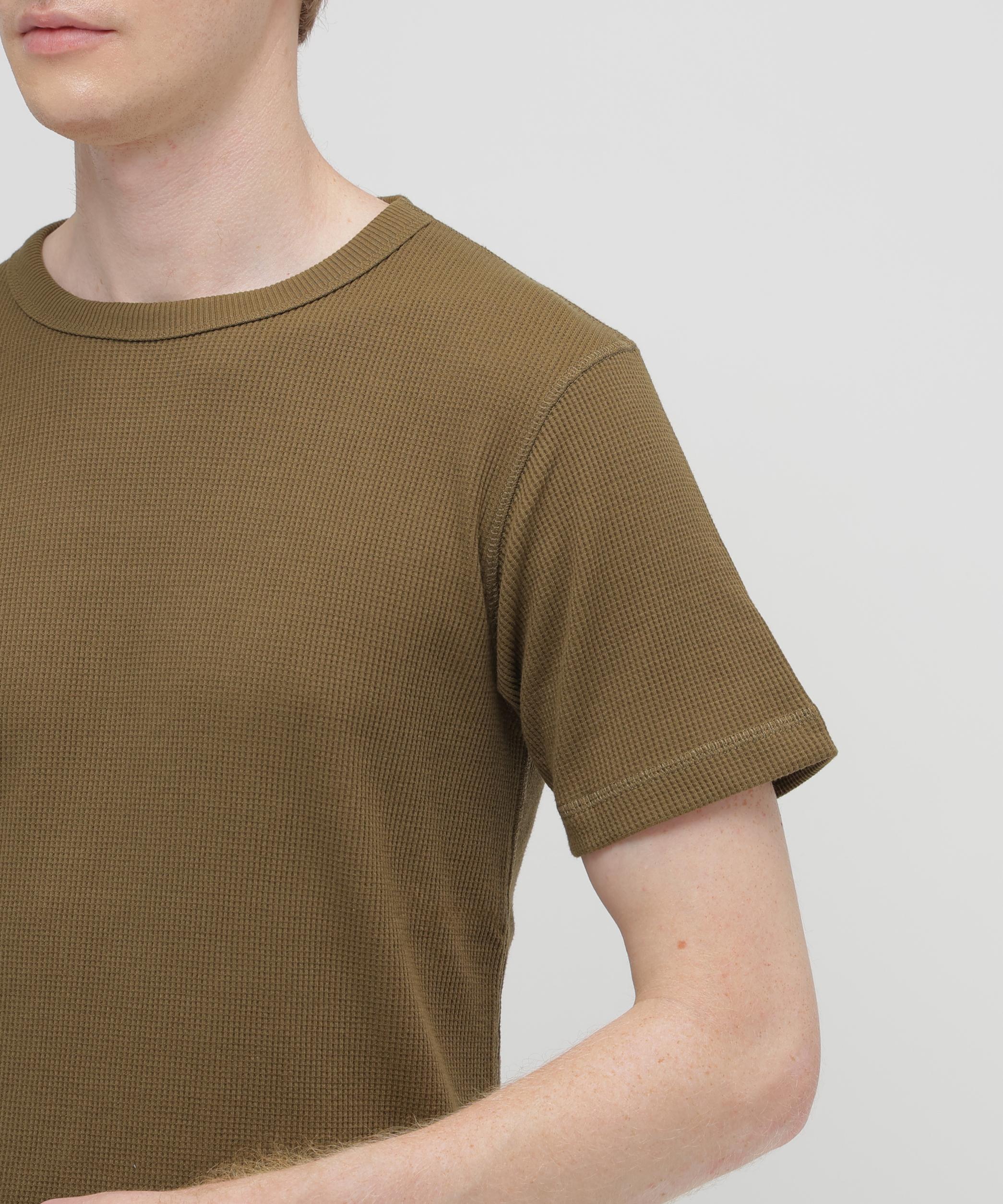 《DAILY/デイリー》THERMAL CREW NECK T-SHIRT オリーブ