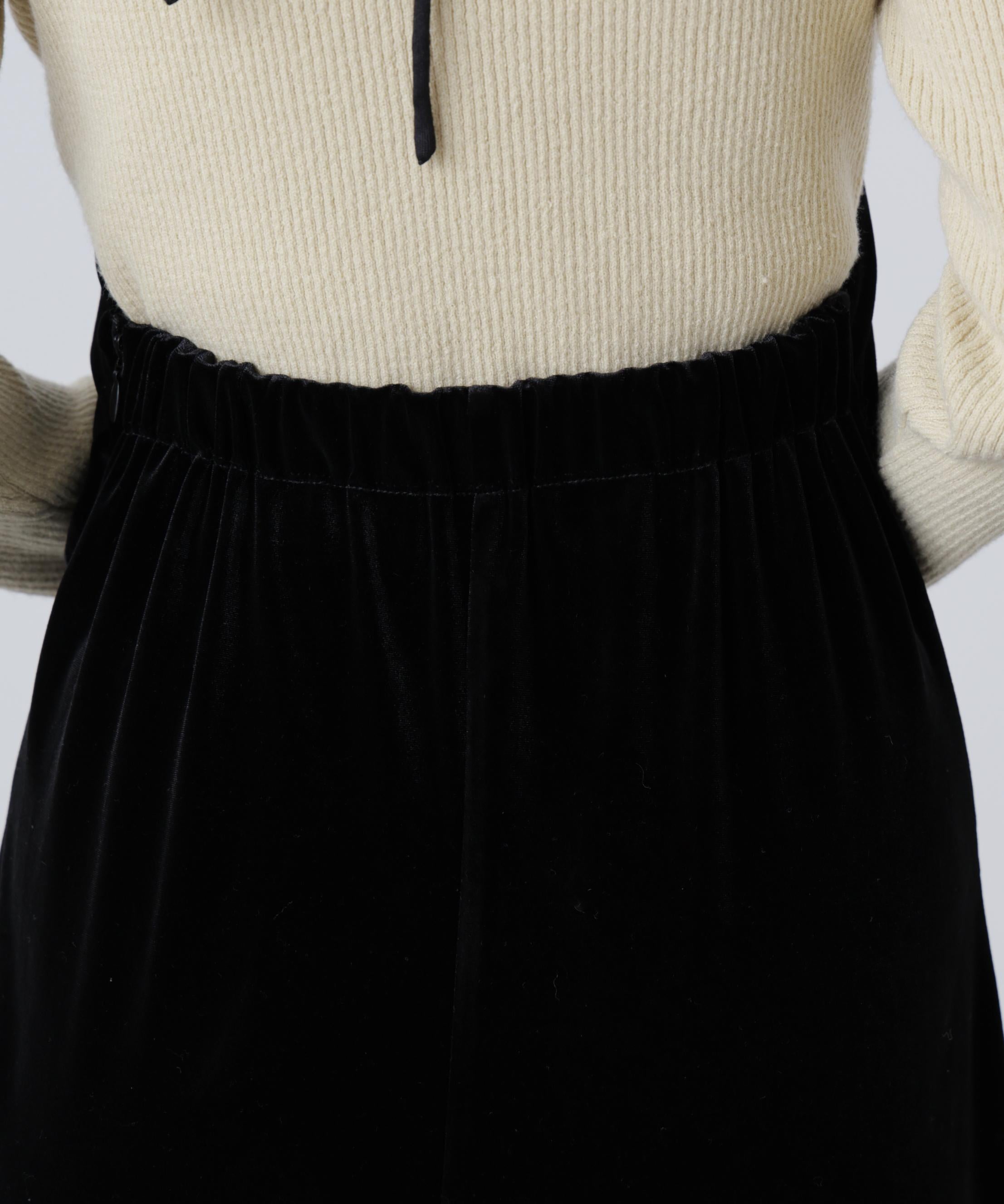 ホルターネックベロアキャミワンピース ブラック