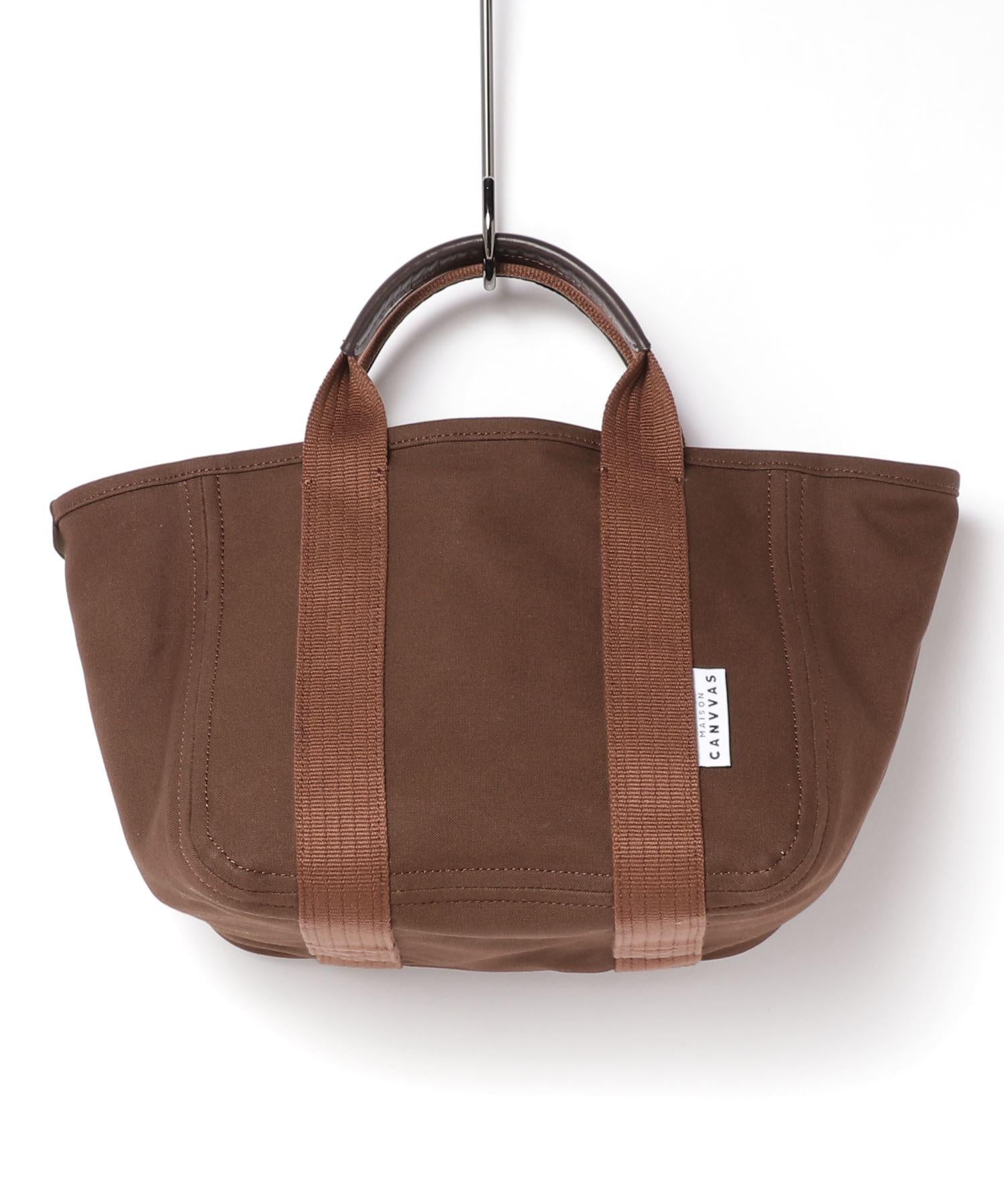 MAISON CANVVAS/メゾン キャンバス/CANVAS TOTE/S ダークブラウン3
