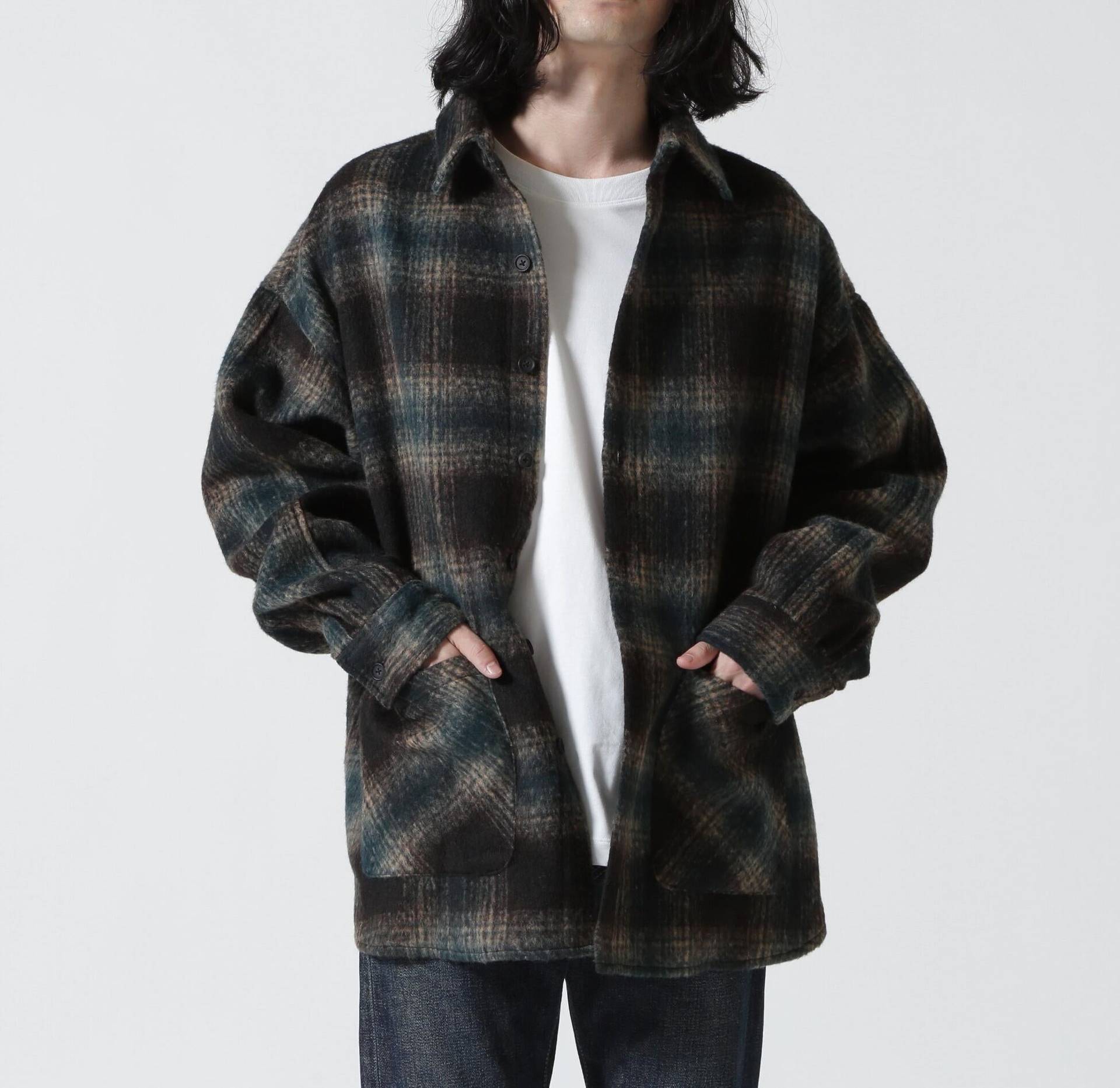 LUSO>（ルーソル）SHAGGY SHI>T シャギーシャツ グリーン