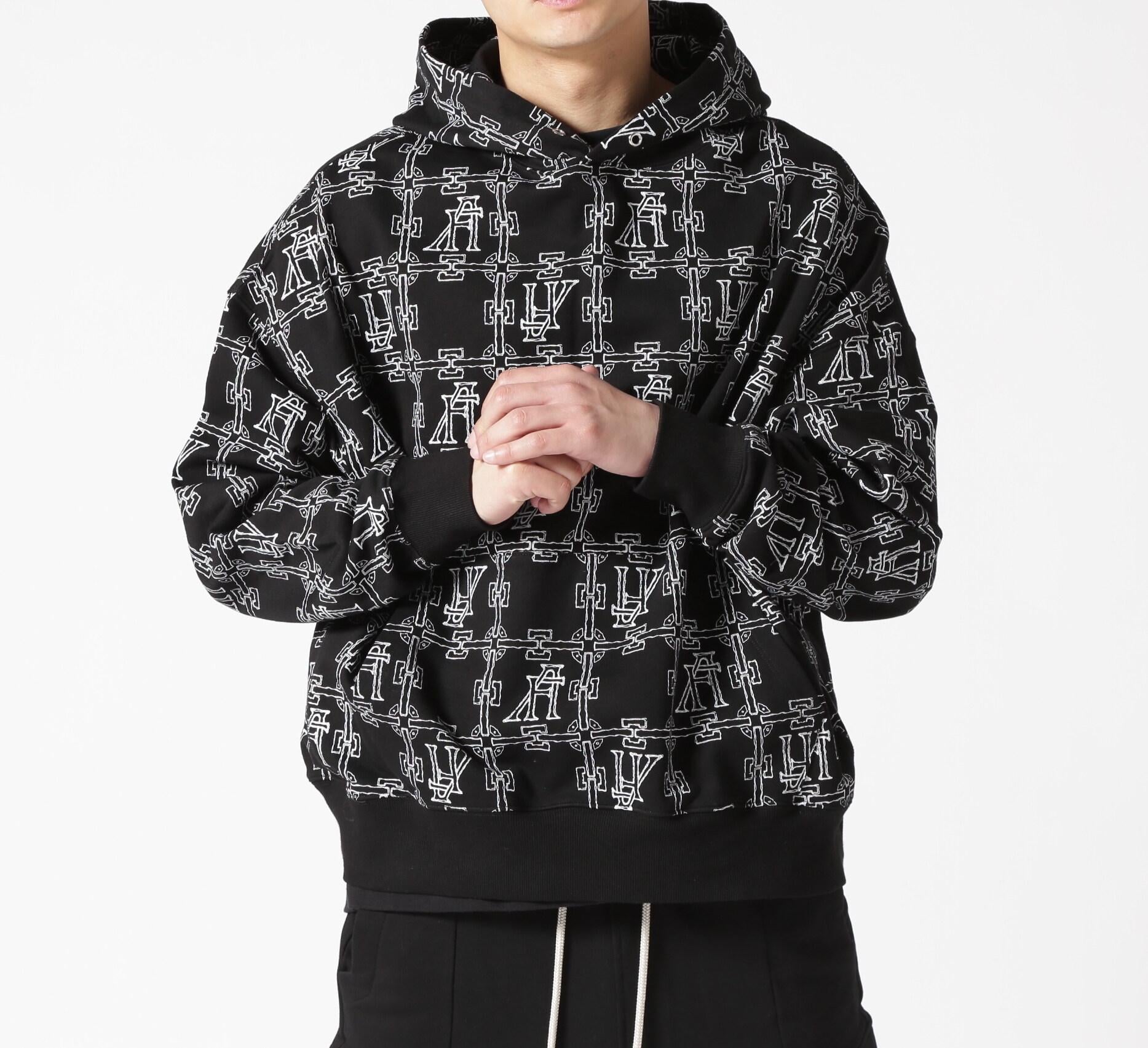 A.F ARTEFACT/AF ARTIFACT/MONOGRAM PATTERN HOODIE A.F ARTEFACT/AF ARTIFACT/MONOGRAM PATTERN HOODIE