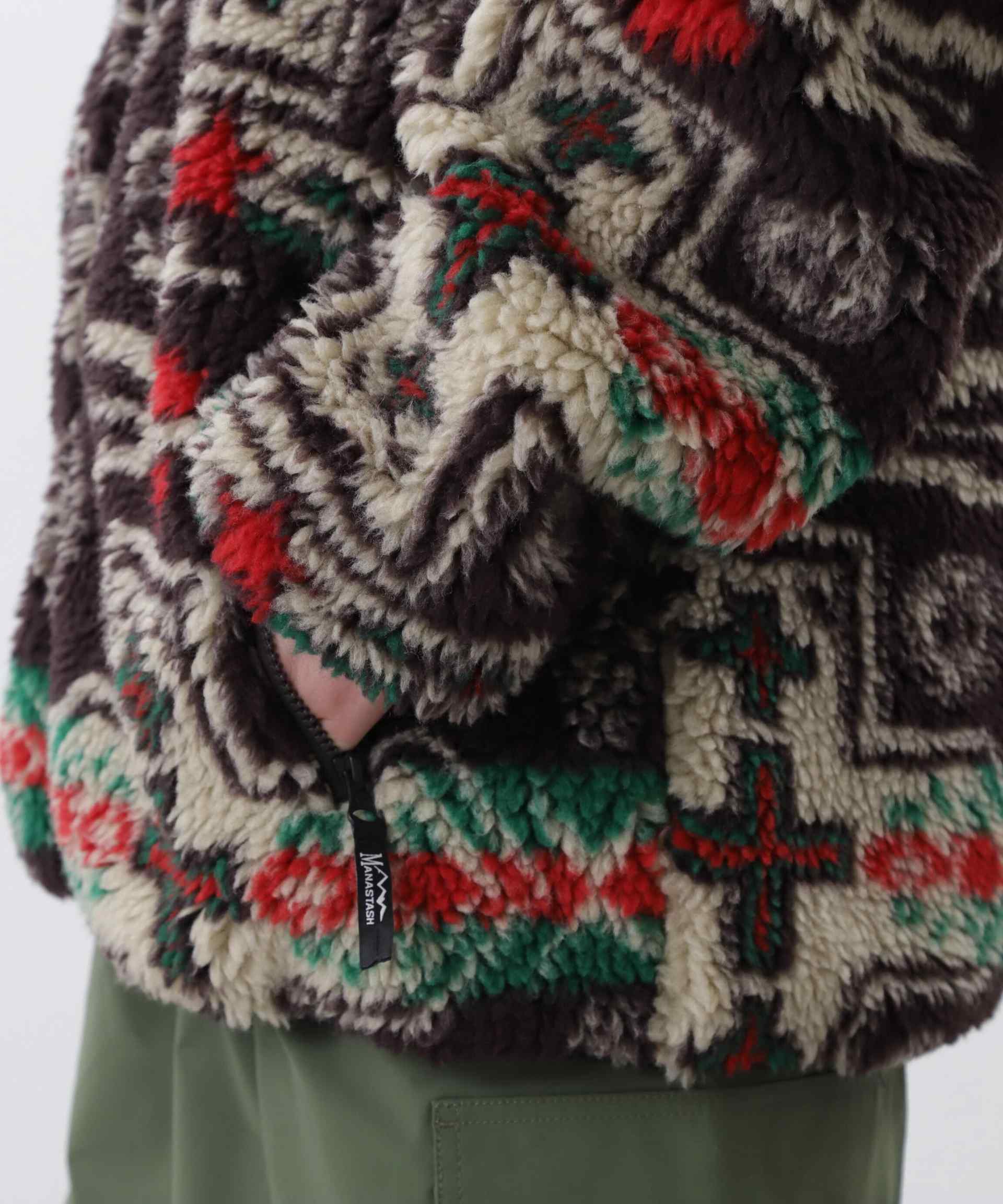 MANASTASH/マナスタッシュ/CHIMAYO FLEECE JACKET ブラウン