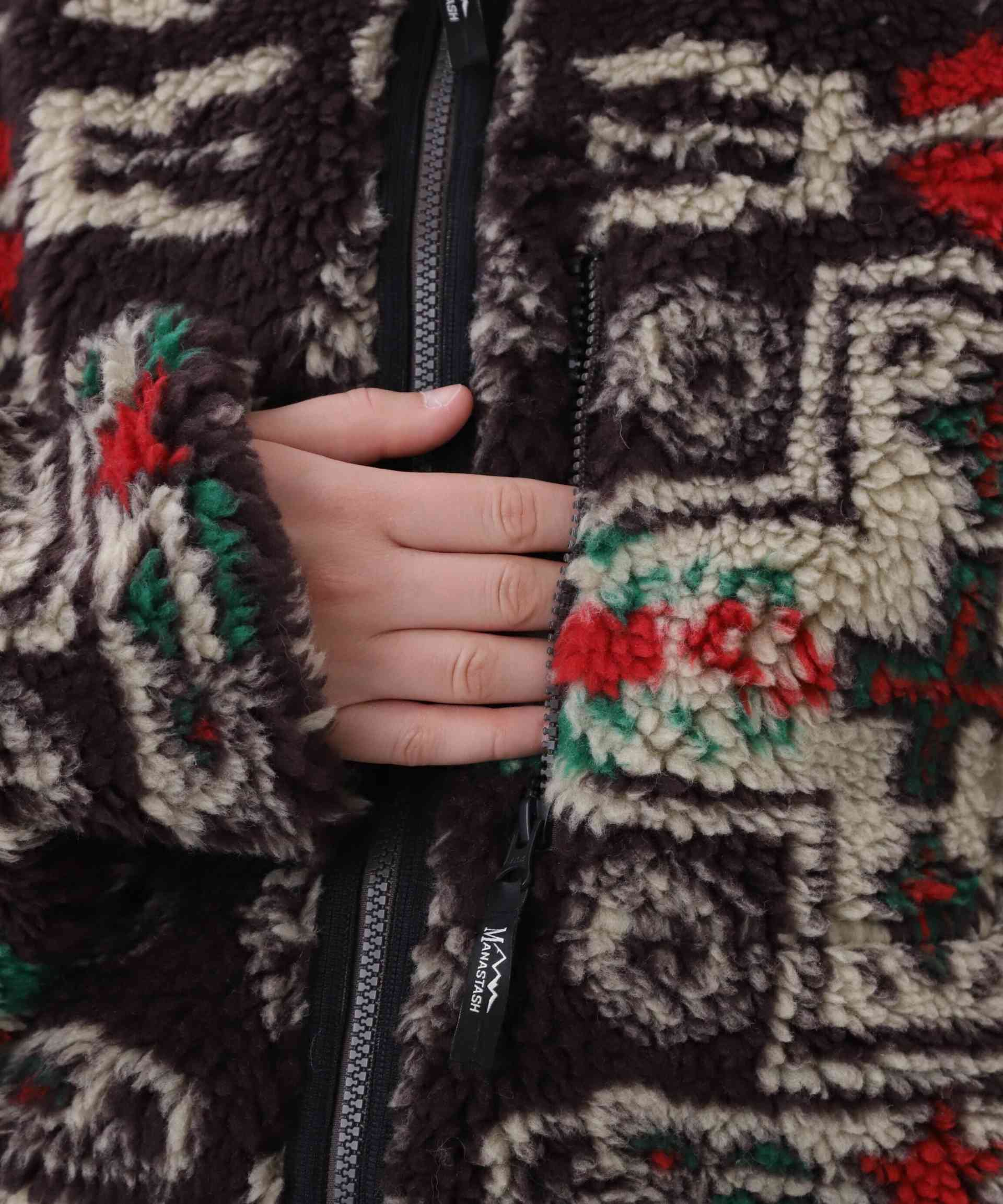 MANASTASH/マナスタッシュ/CHIMAYO FLEECE JACKET ブラウン