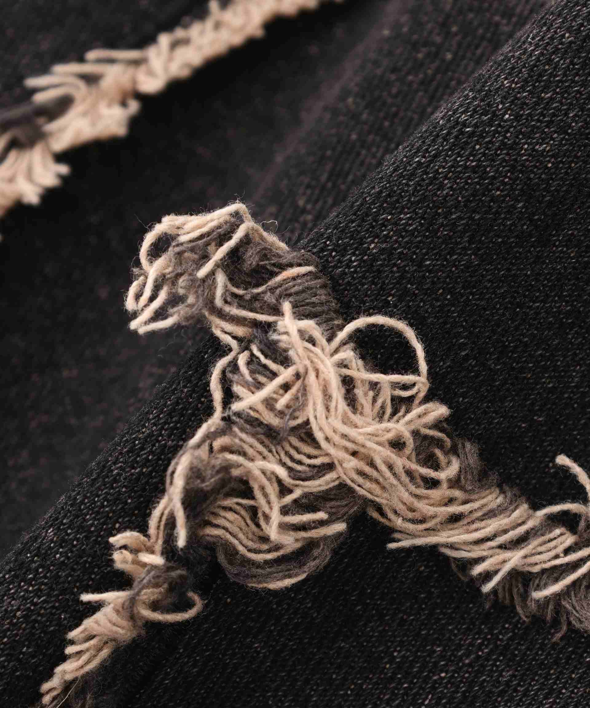 NOT4NE>D/ノットフォーナード/FLAME DENIM SHO>TS ブラック