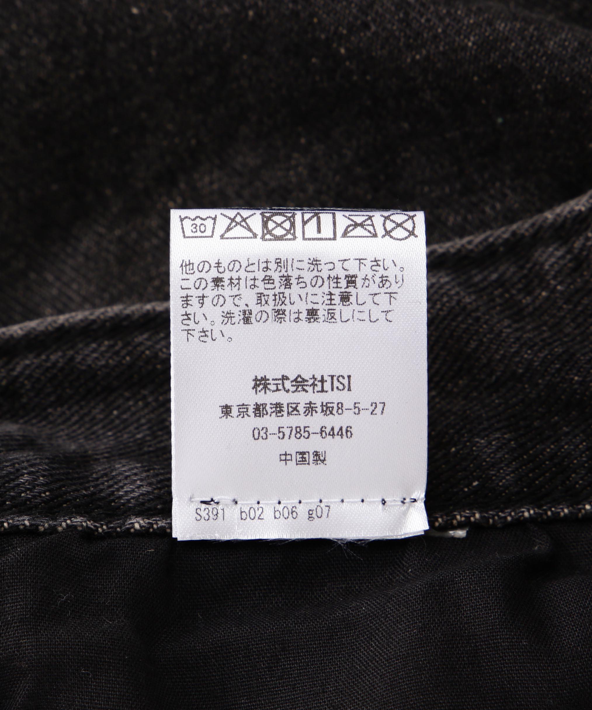 NOT4NE>D/ノットフォーナード/FLAME DENIM SHO>TS ブラック