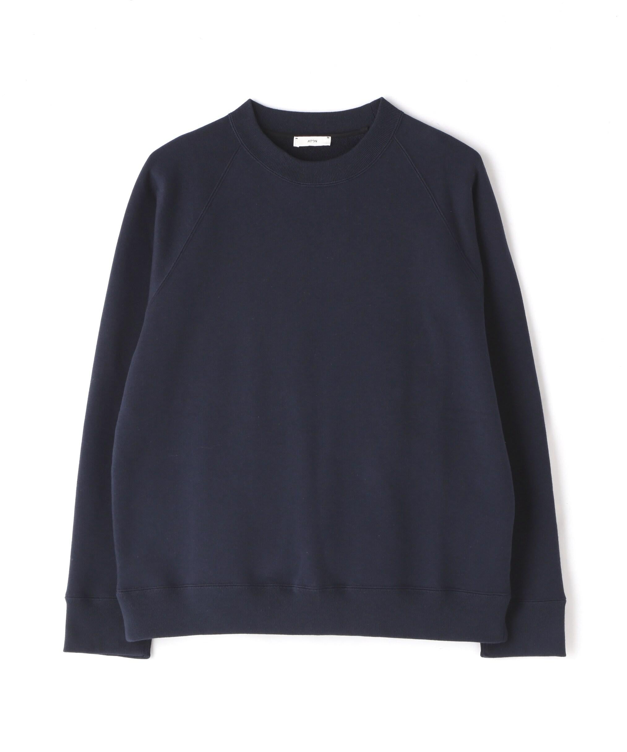 ATON <エイトンZE>O TSU>I U>AKE C>EWNECK PULLOVE> ネイビー