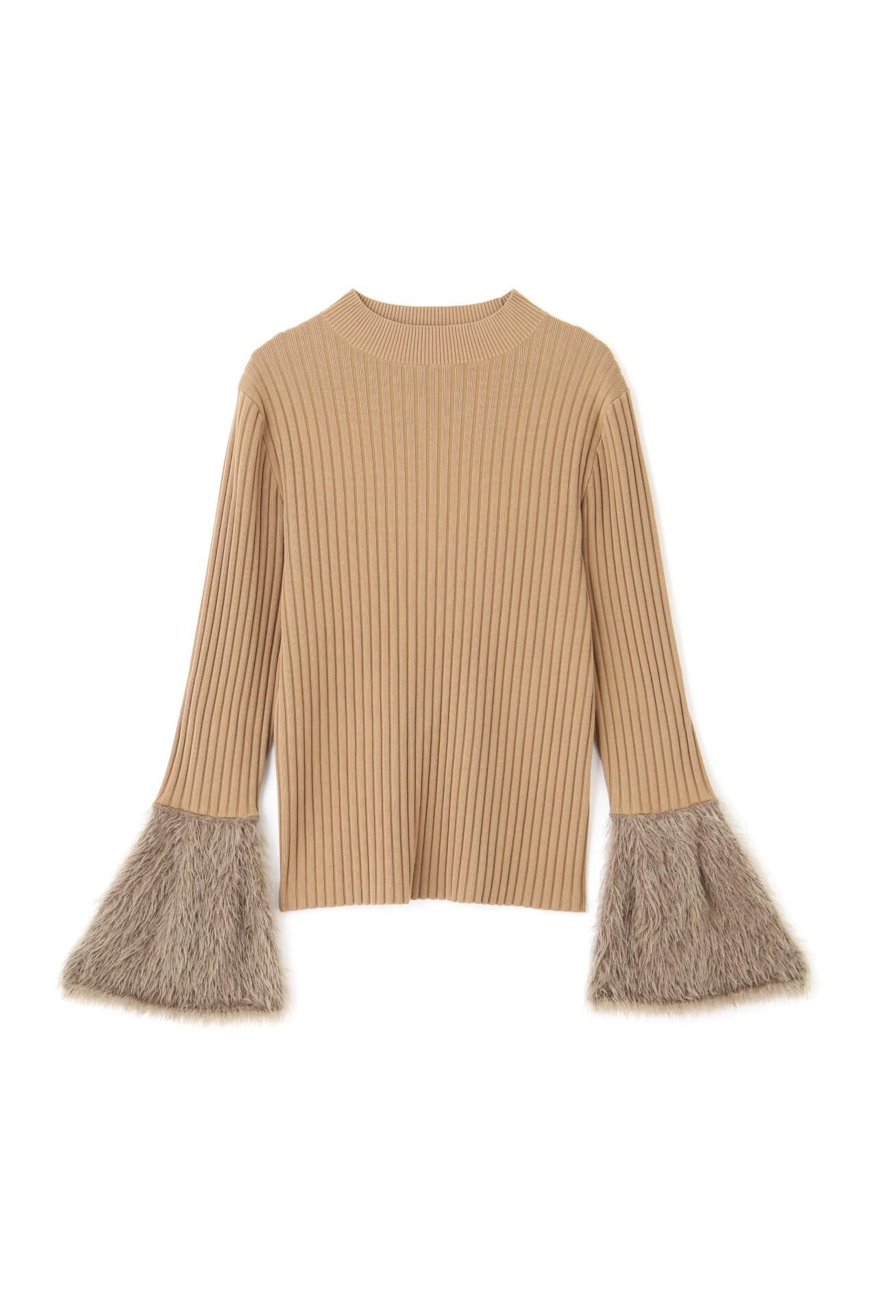 ◆フェザーコンビニットトップス モカ6