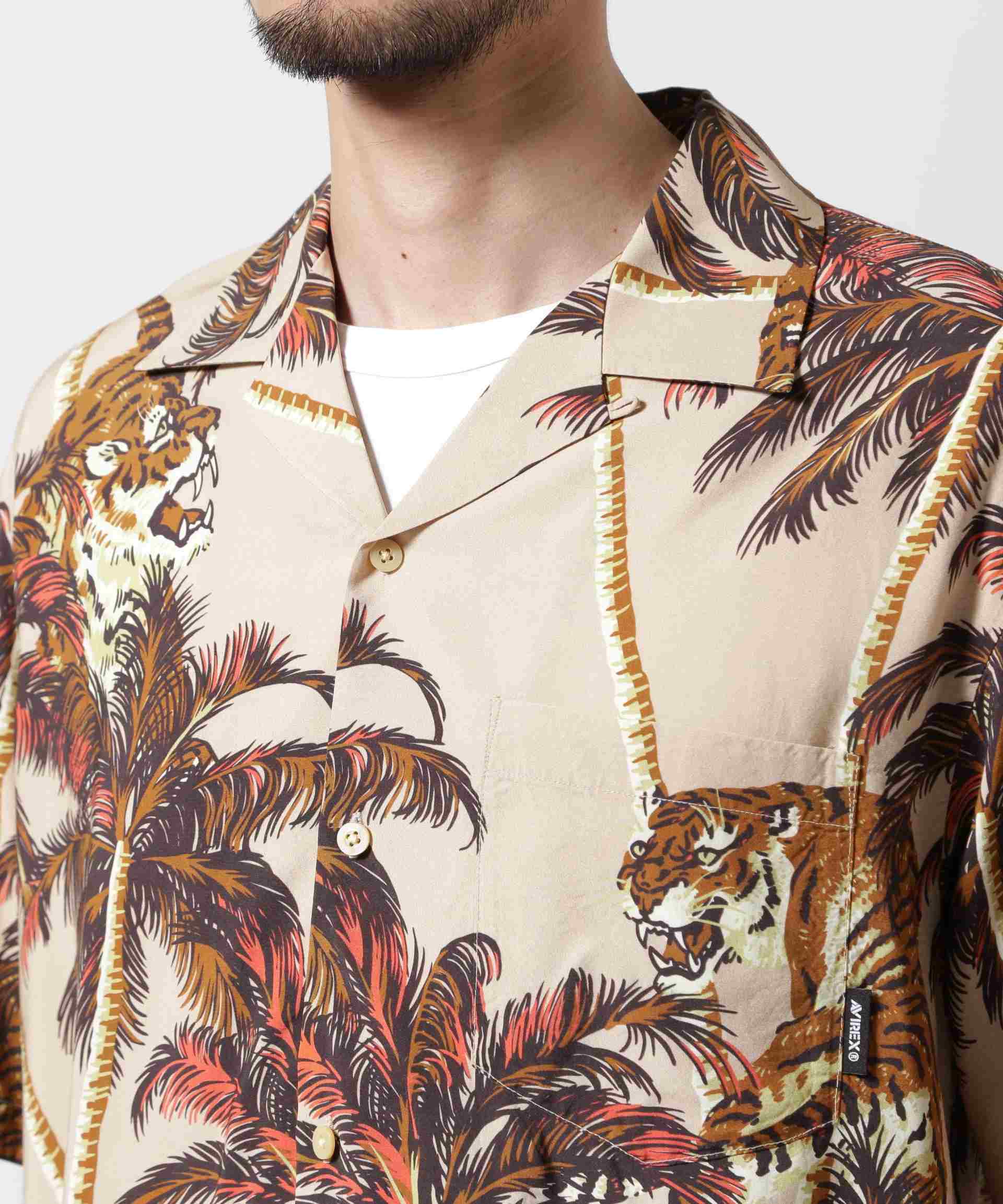 トップス AVIREX/ALOHA SHIRT \"TIGER & PALM TREE\" ALOHA SHIRT 'TIGER & PALM TREE' / アロハシャツ 'タイガー