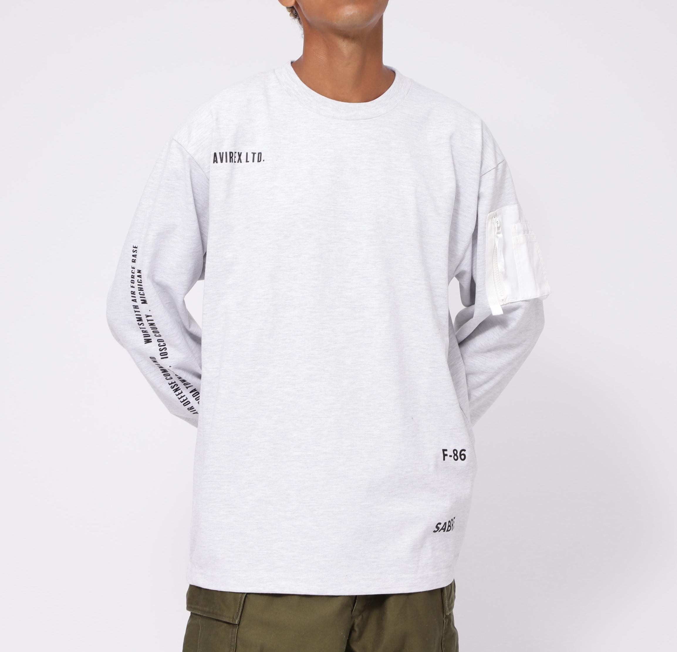 SIDE ZIP STENCIL T-SHI>T "HAT IN THE >ING" / サイドジップ ステンシル 長袖Tシャツ "ハット  ホワイトカモ34