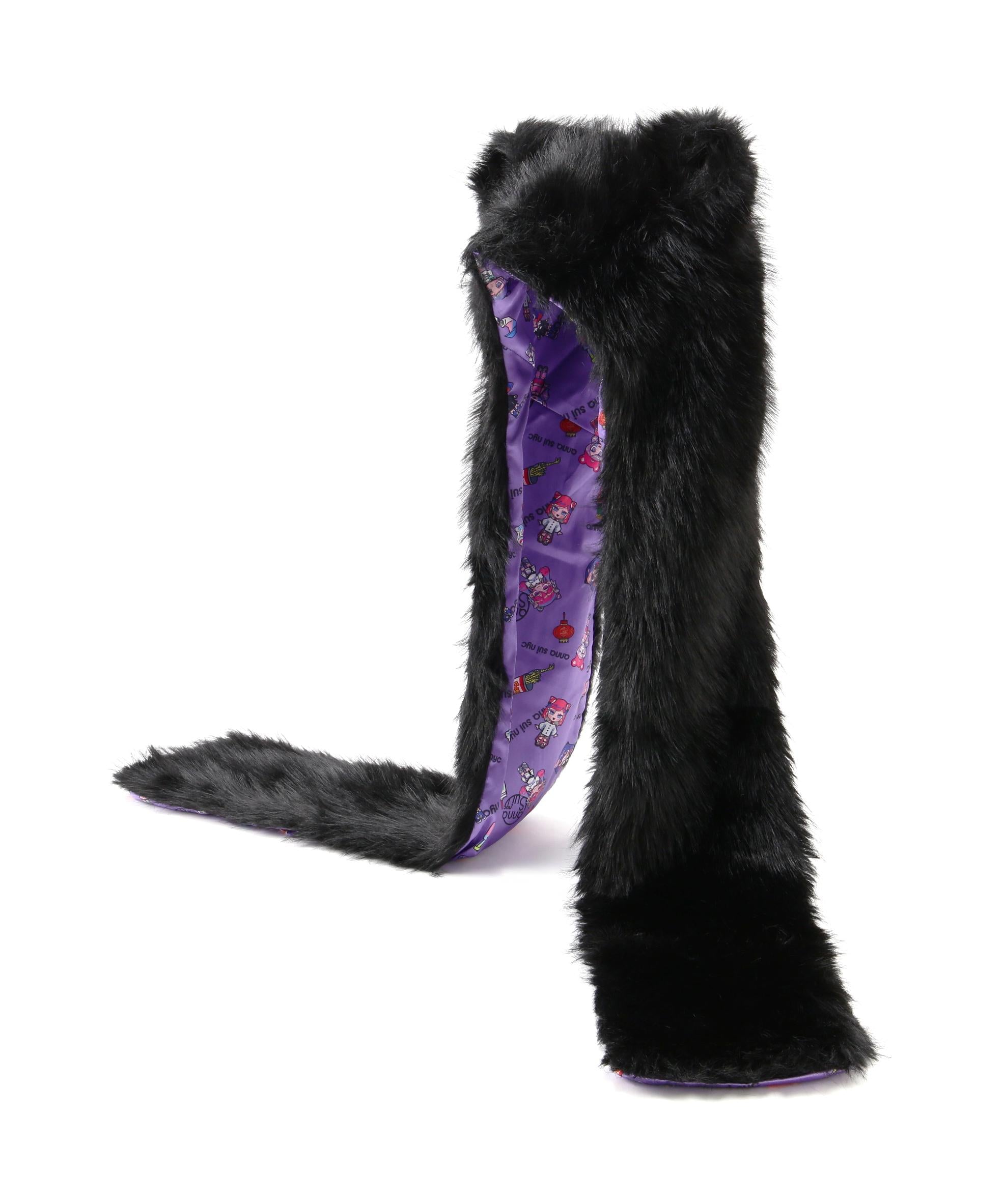 ANNA SUI NYC/アナ スイ エヌワイシー/『×寺田てら』TE>Aキャットファーマフラー ブラック