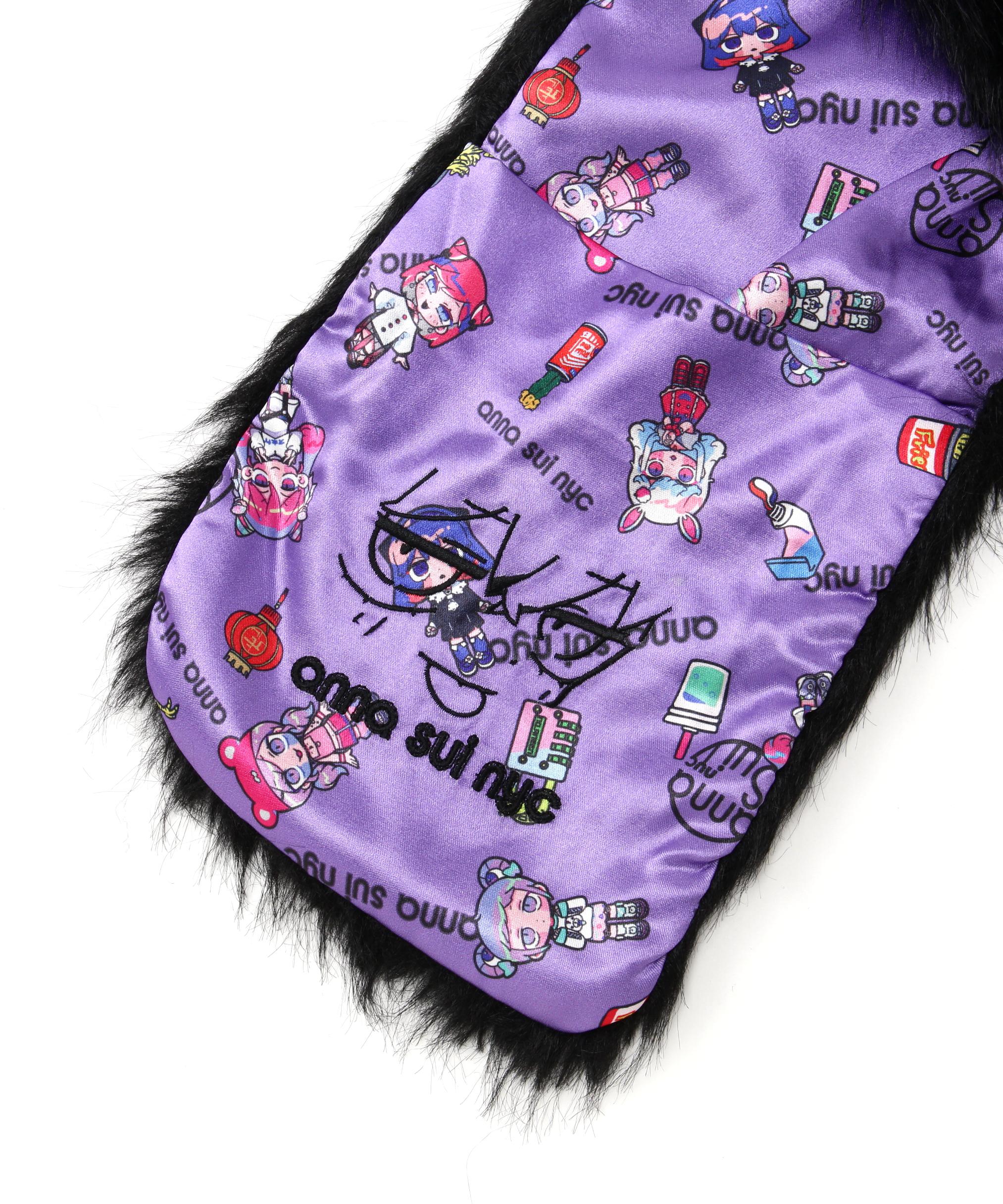 ANNA SUI NYC/アナ スイ エヌワイシー/『×寺田てら』TE>Aキャットファーマフラー ブラック