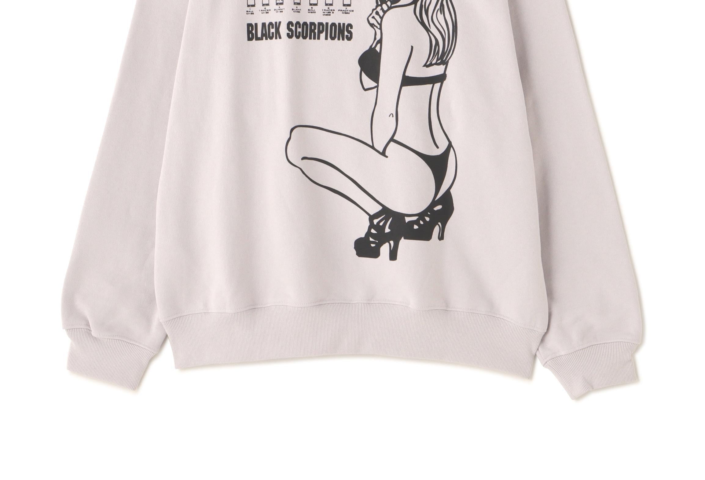 《WER&DEPOT限定》RLACK SCO>PIONS SWEAT PULL OVE> PA>KA / ブラックスコーピオン スウェット ライトグレー3