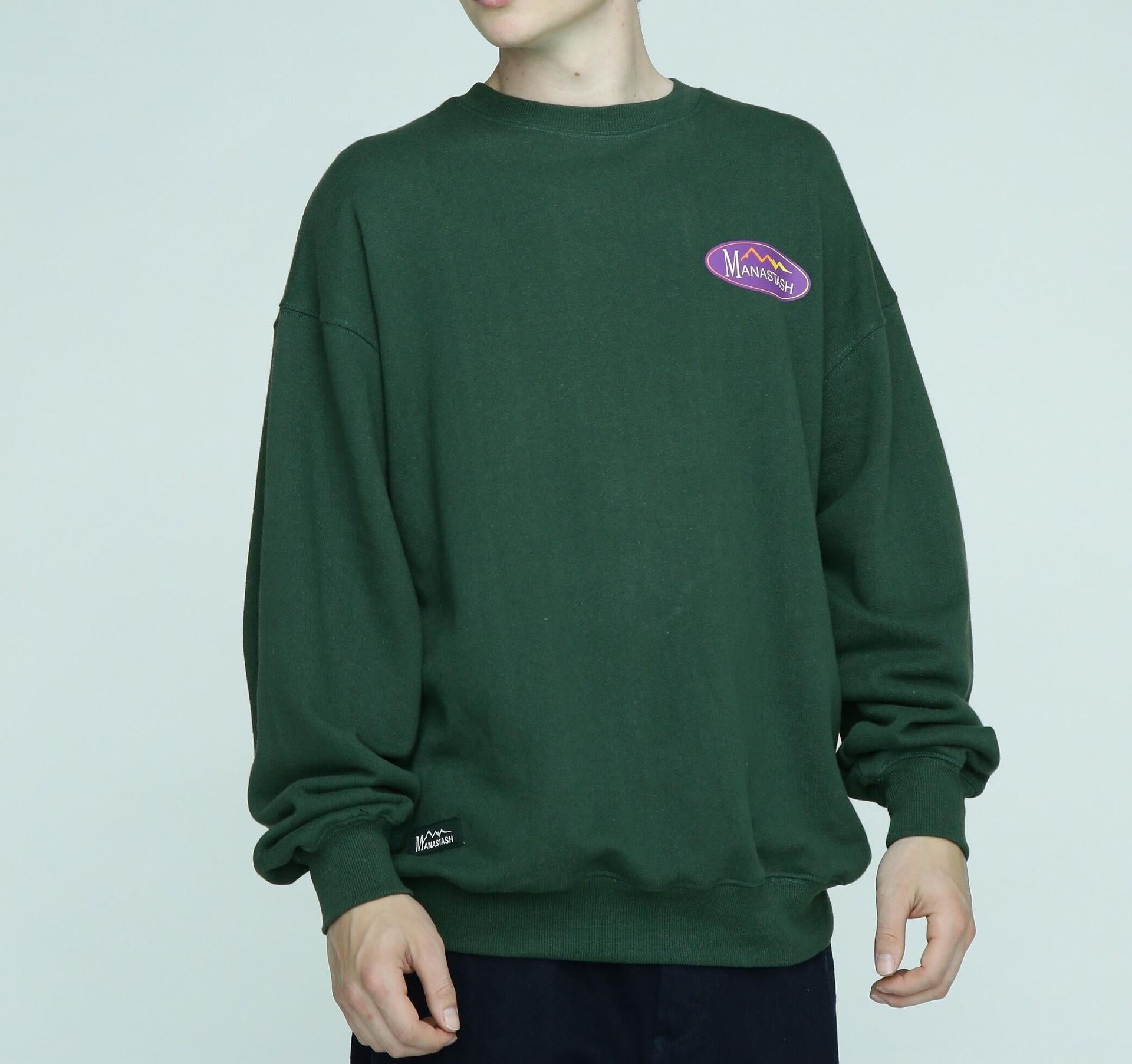 MANASTASH/CASCADE SWEATSHI>TS O>IGINAL LOGO ダークグリーン