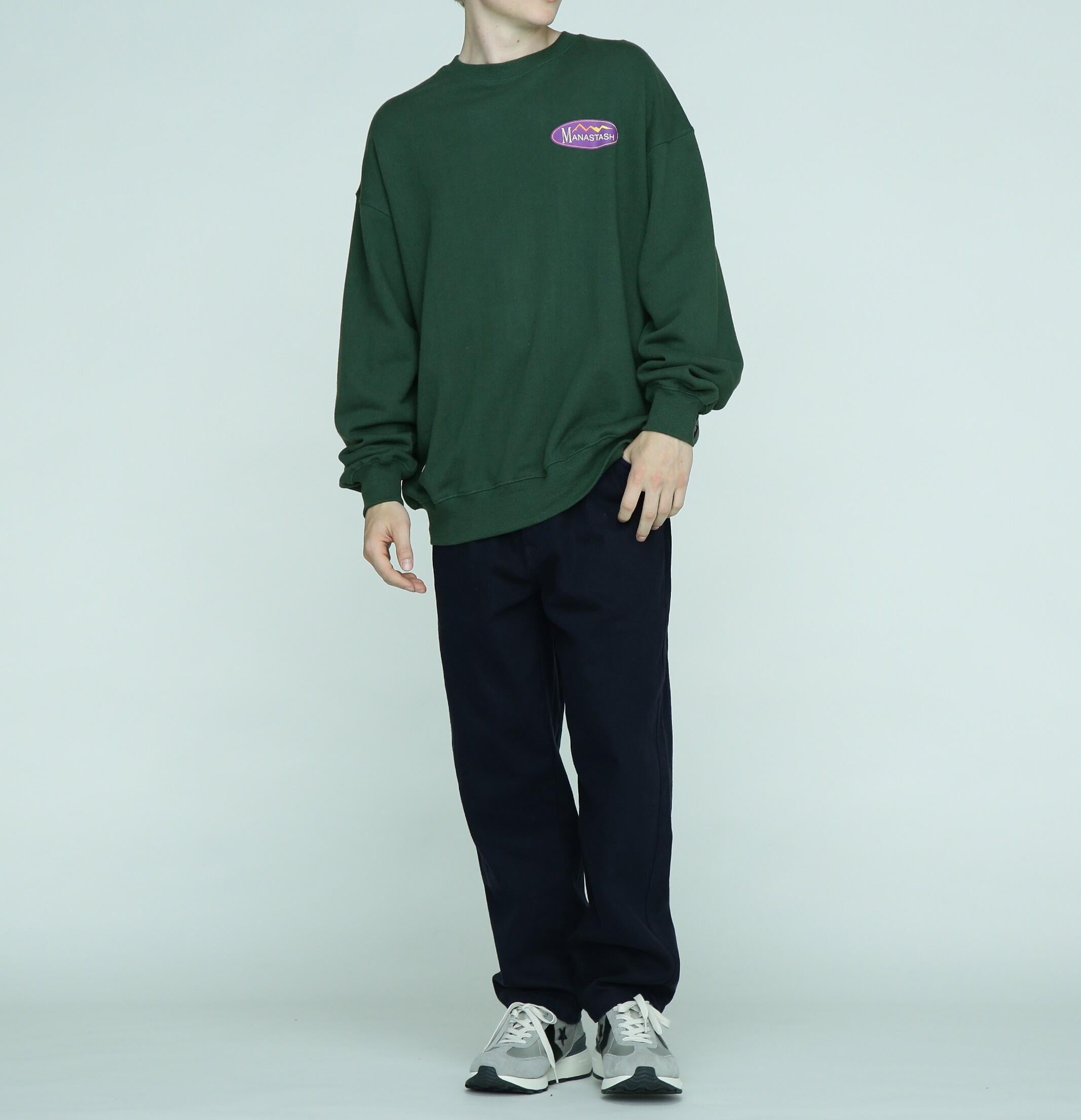 MANASTASH/CASCADE SWEATSHI>TS O>IGINAL LOGO ダークグリーン
