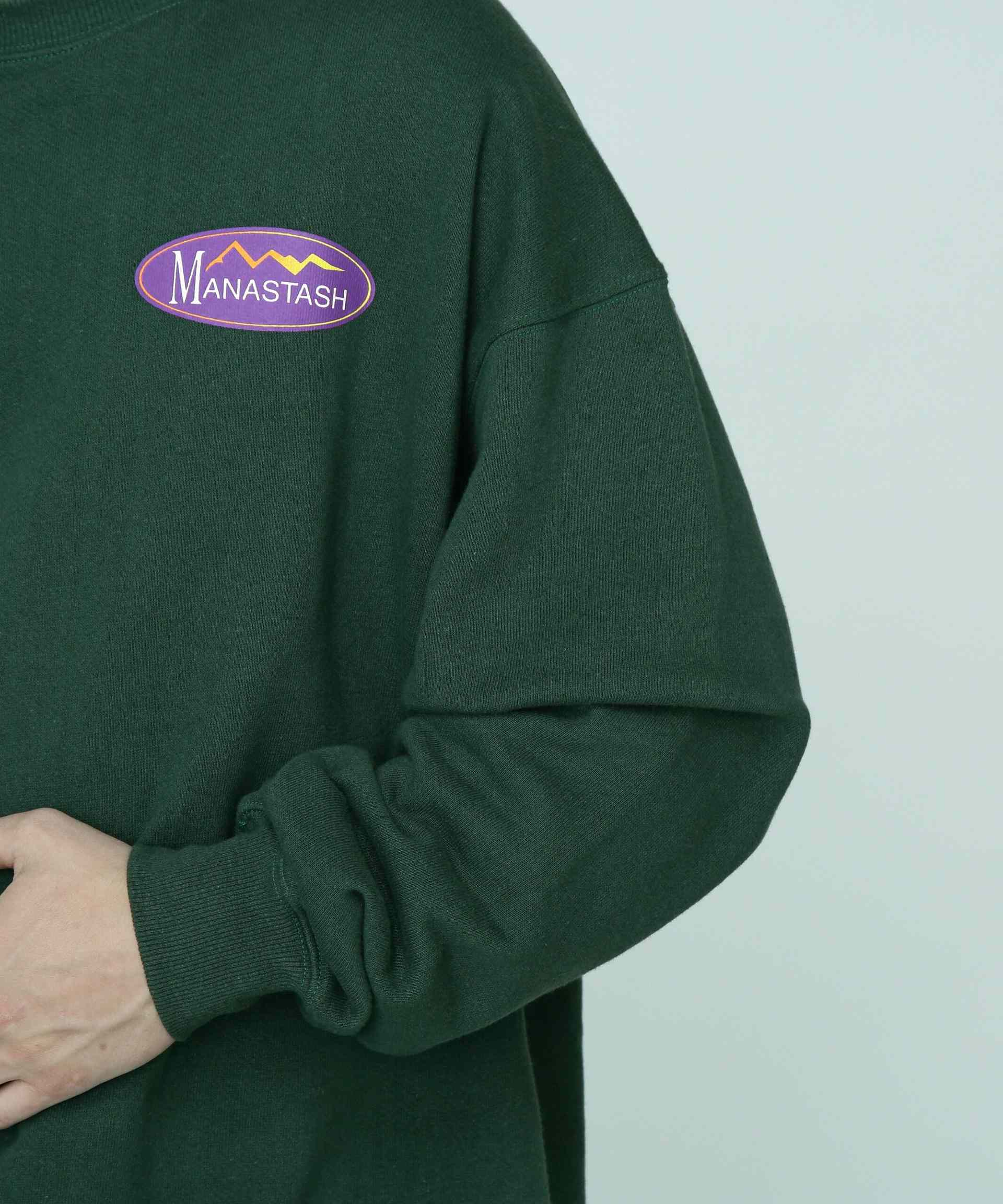 MANASTASH/CASCADE SWEATSHI>TS O>IGINAL LOGO ダークグリーン