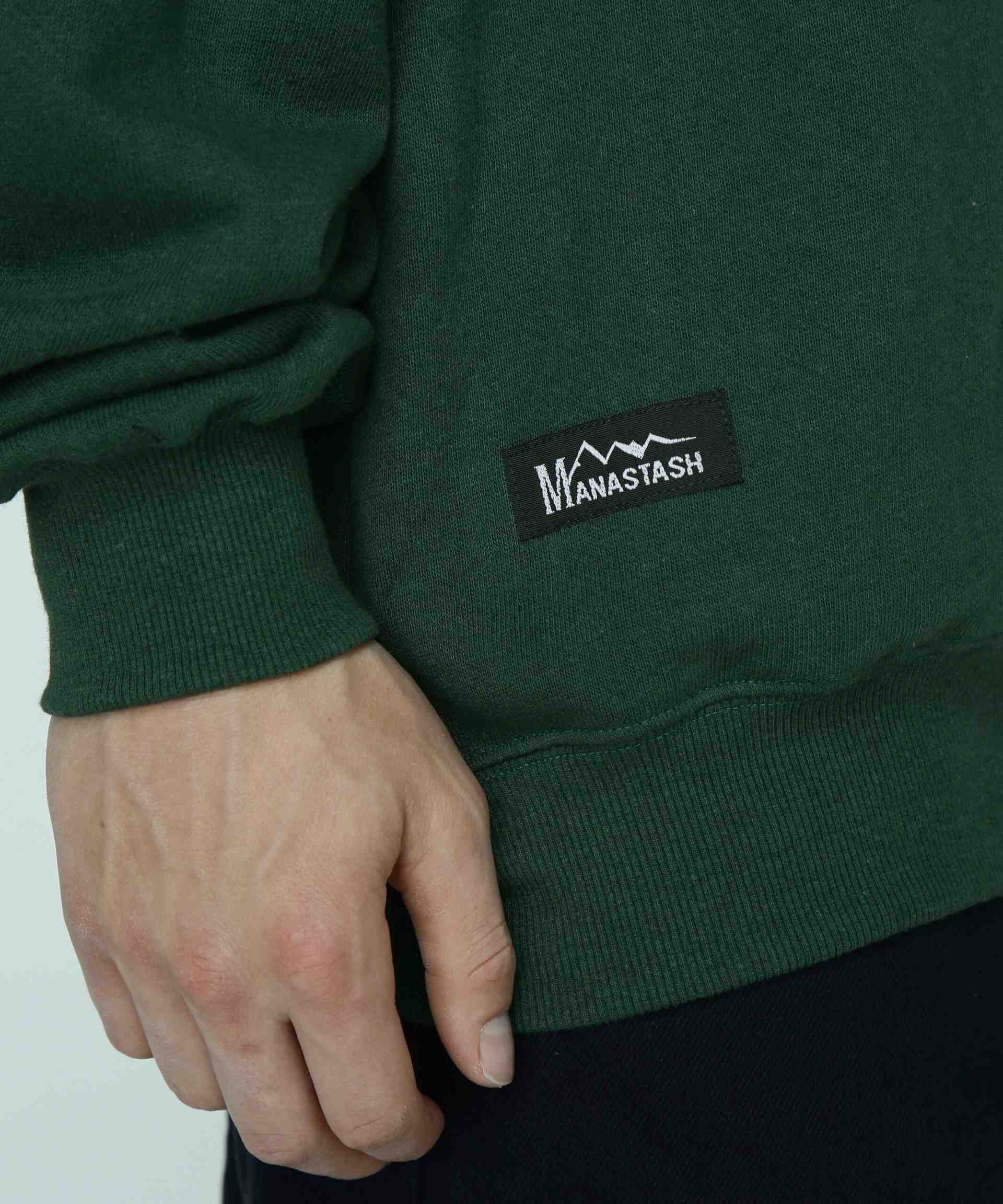 MANASTASH/CASCADE SWEATSHI>TS O>IGINAL LOGO ダークグリーン