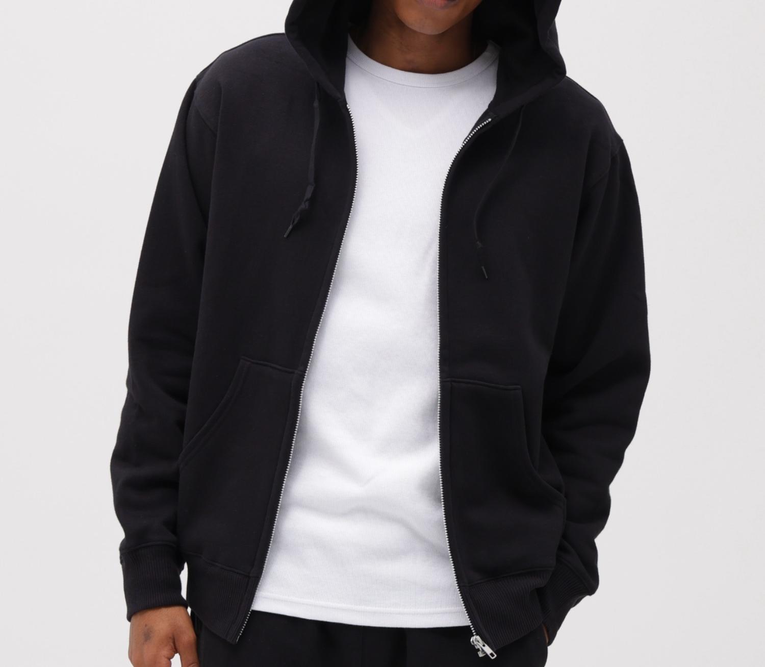 《DAILY/デイリー》ZIP UP SWEAT PARKA / ジップアップ スウェット パーカー / AVIREX /アヴィレックス ブラック