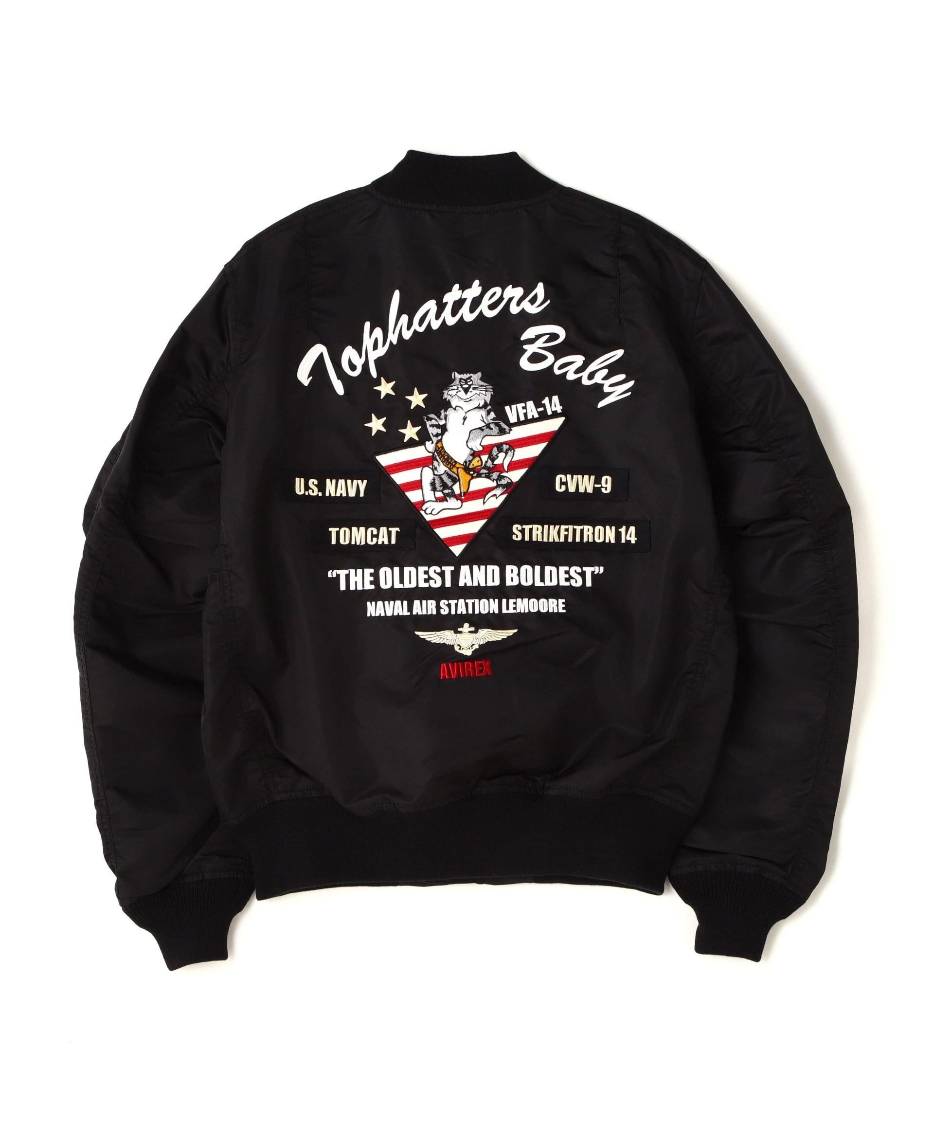 《WER&DEPOT限定》LIGHT MA-1 TOPHATTE>S/AVI>EX/アビレックス ブラック
