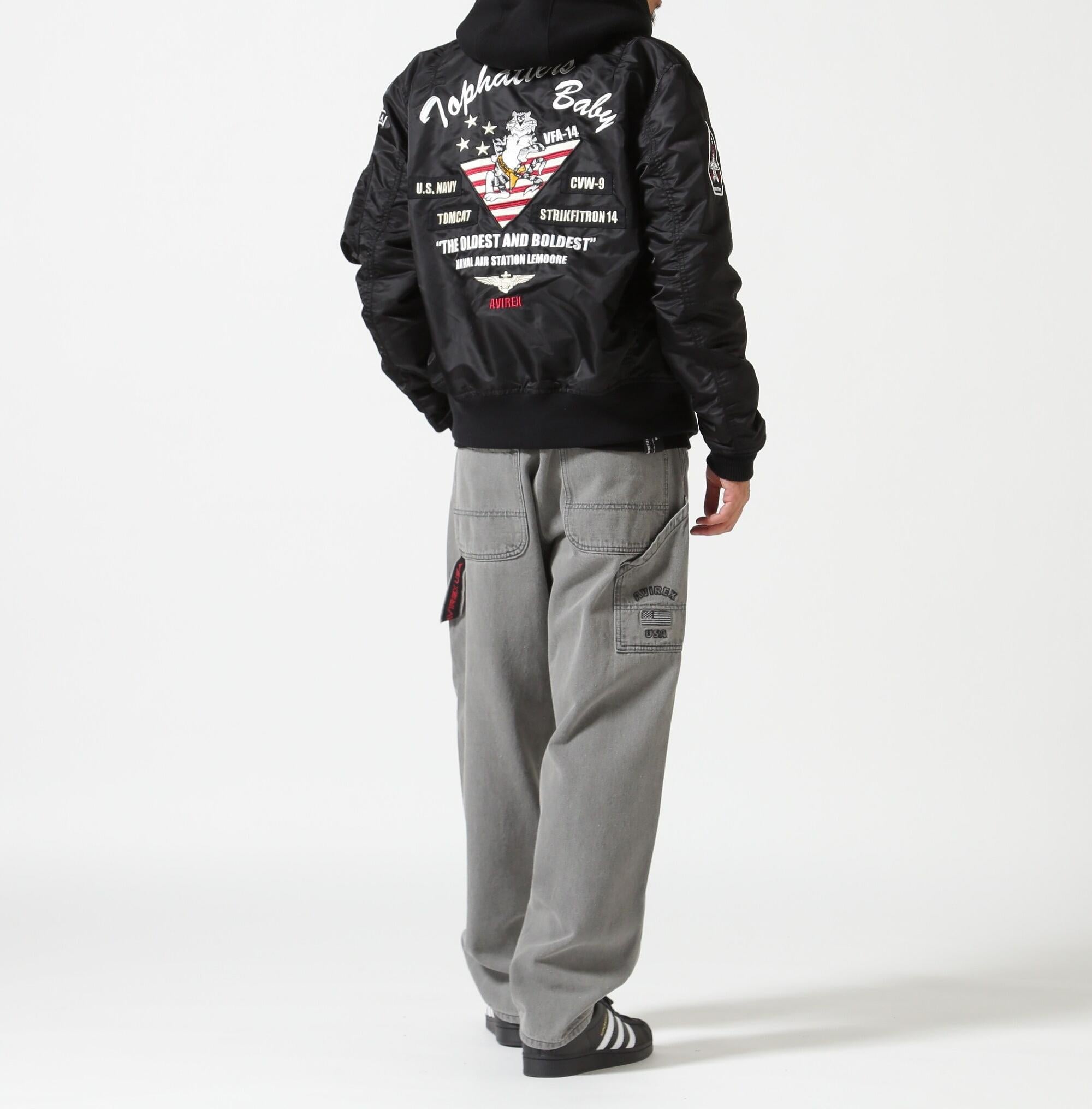 《WER&DEPOT限定》LIGHT MA-1 TOPHATTE>S/AVI>EX/アビレックス ブラック