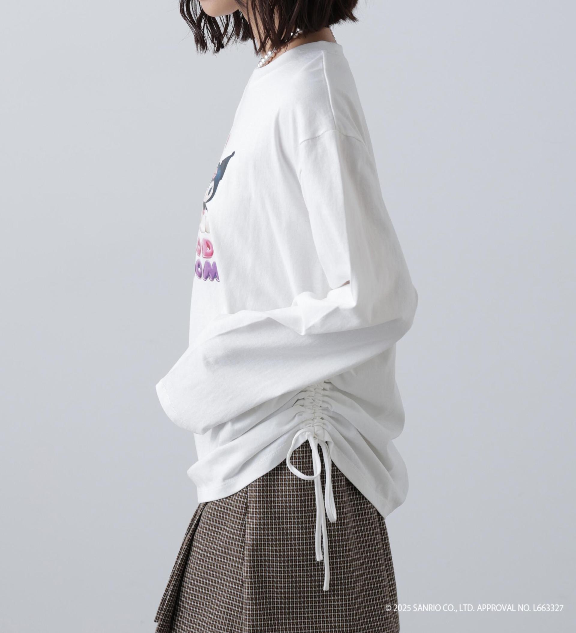 〈メロクロコラボ〉ロングTシャツ ホワイト