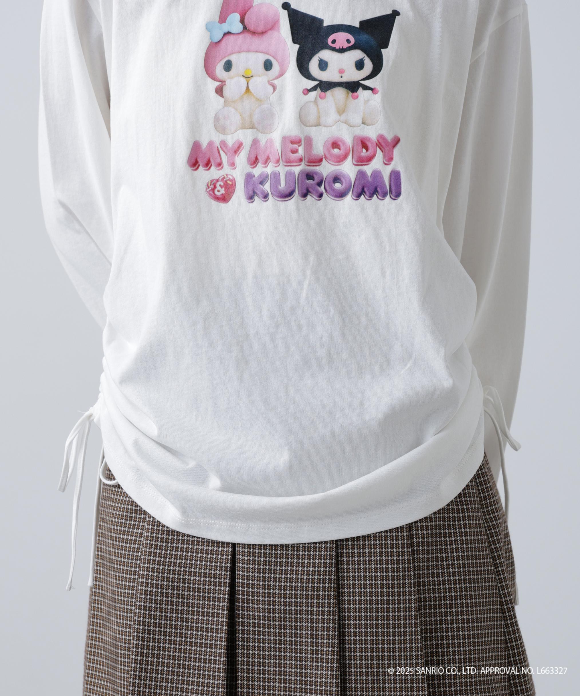 〈メロクロコラボ〉ロングTシャツ ホワイト