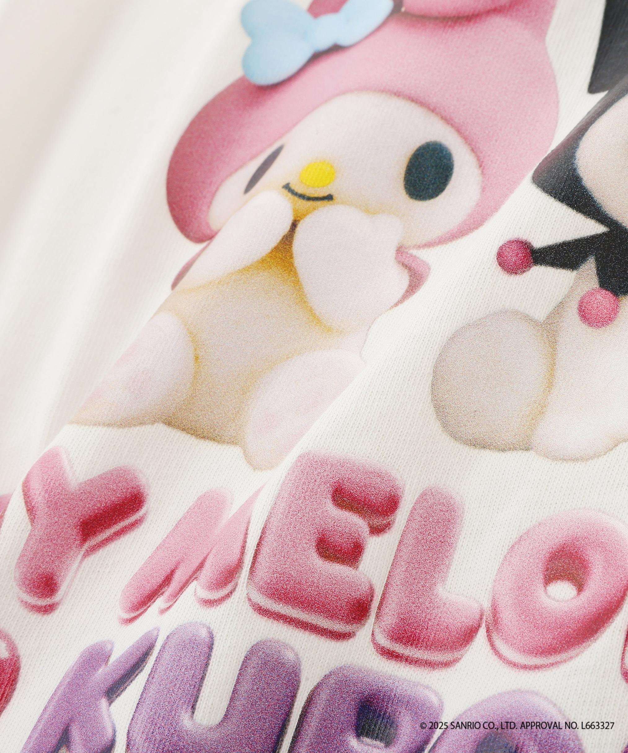 〈メロクロコラボ〉ロングTシャツ ホワイト