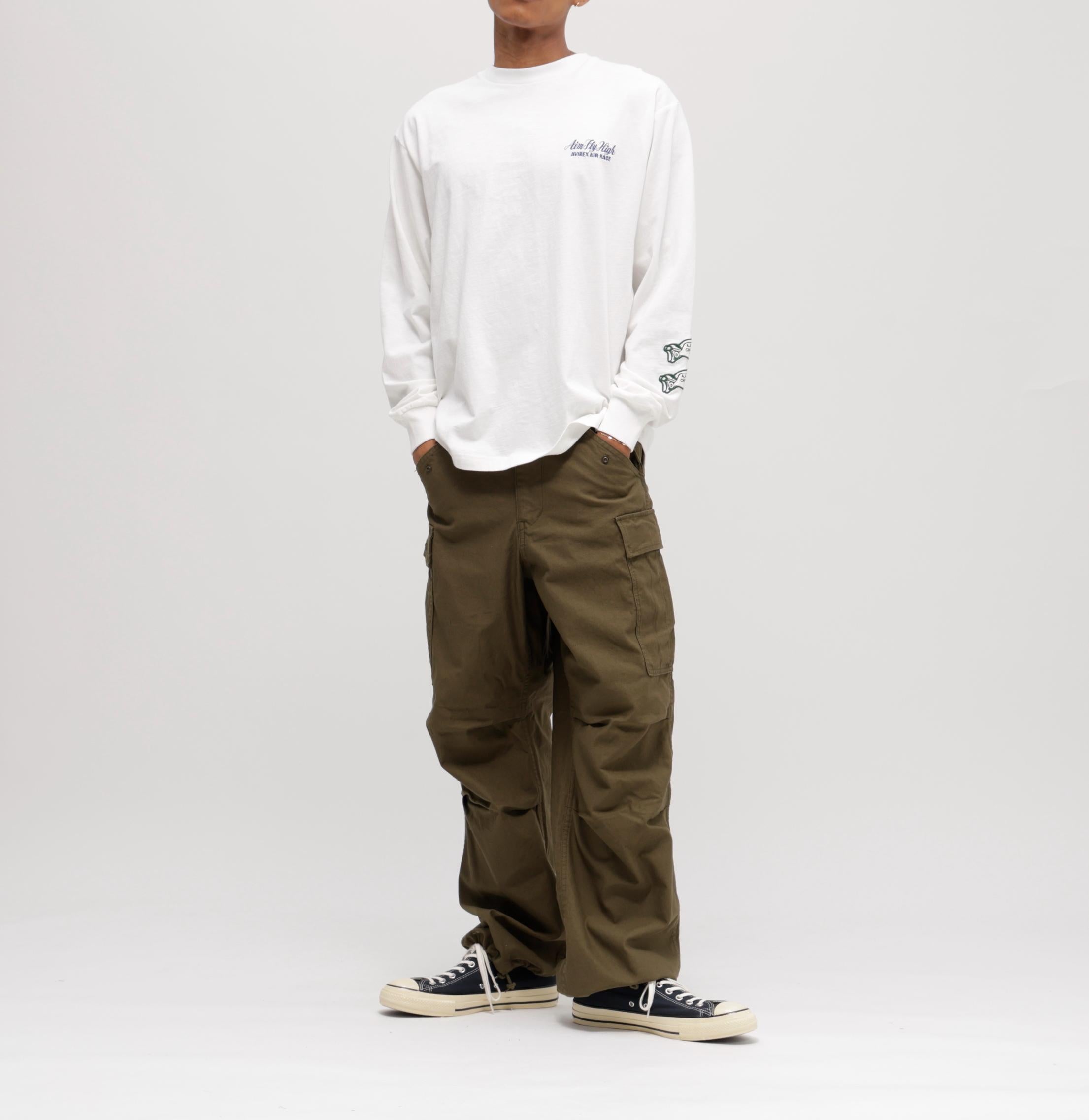 《A.A.>.C》TIGE> CHAMPS SLUR L/S T-SHI>T ホワイト