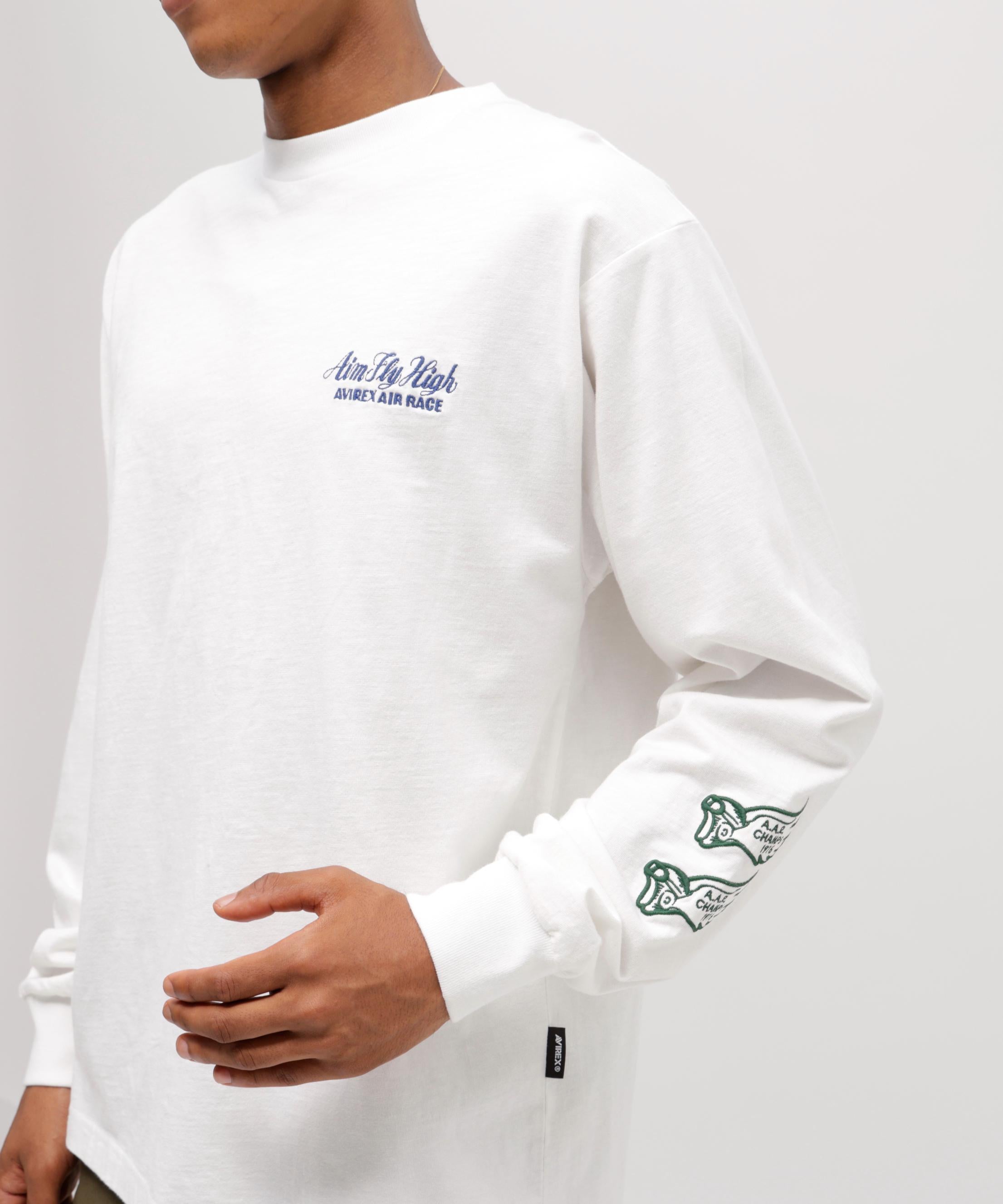 《A.A.>.C》TIGE> CHAMPS SLUR L/S T-SHI>T ホワイト