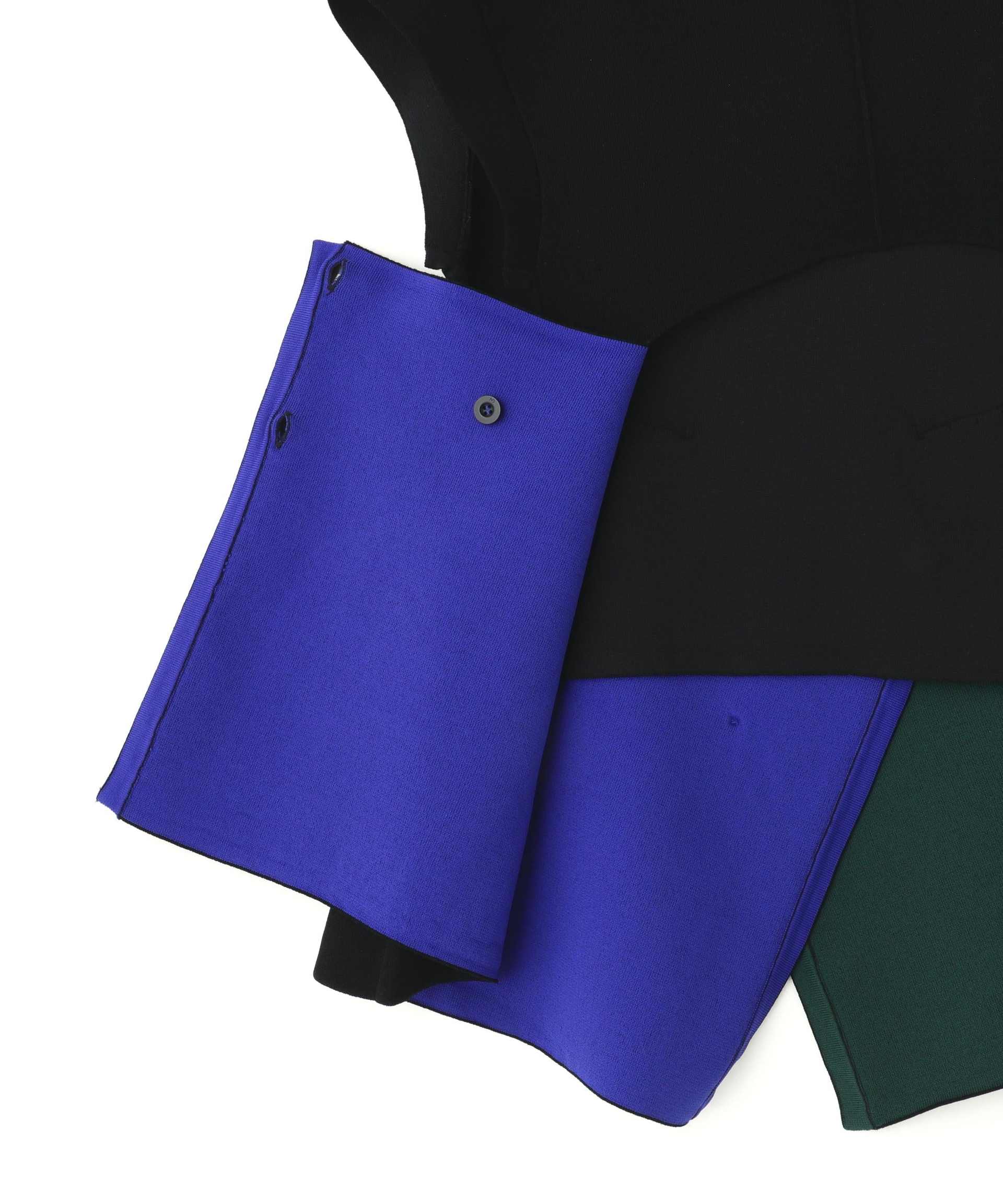 UN3D./アンスリード/MULTICOLO> 2WAY CAPE VEST/2WAYケープベスト ブラック