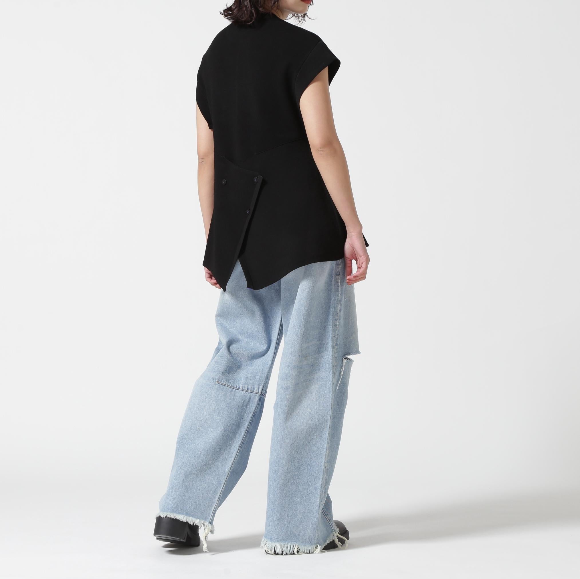 UN3D./アンスリード/MULTICOLO> 2WAY CAPE VEST/2WAYケープベスト ブラック