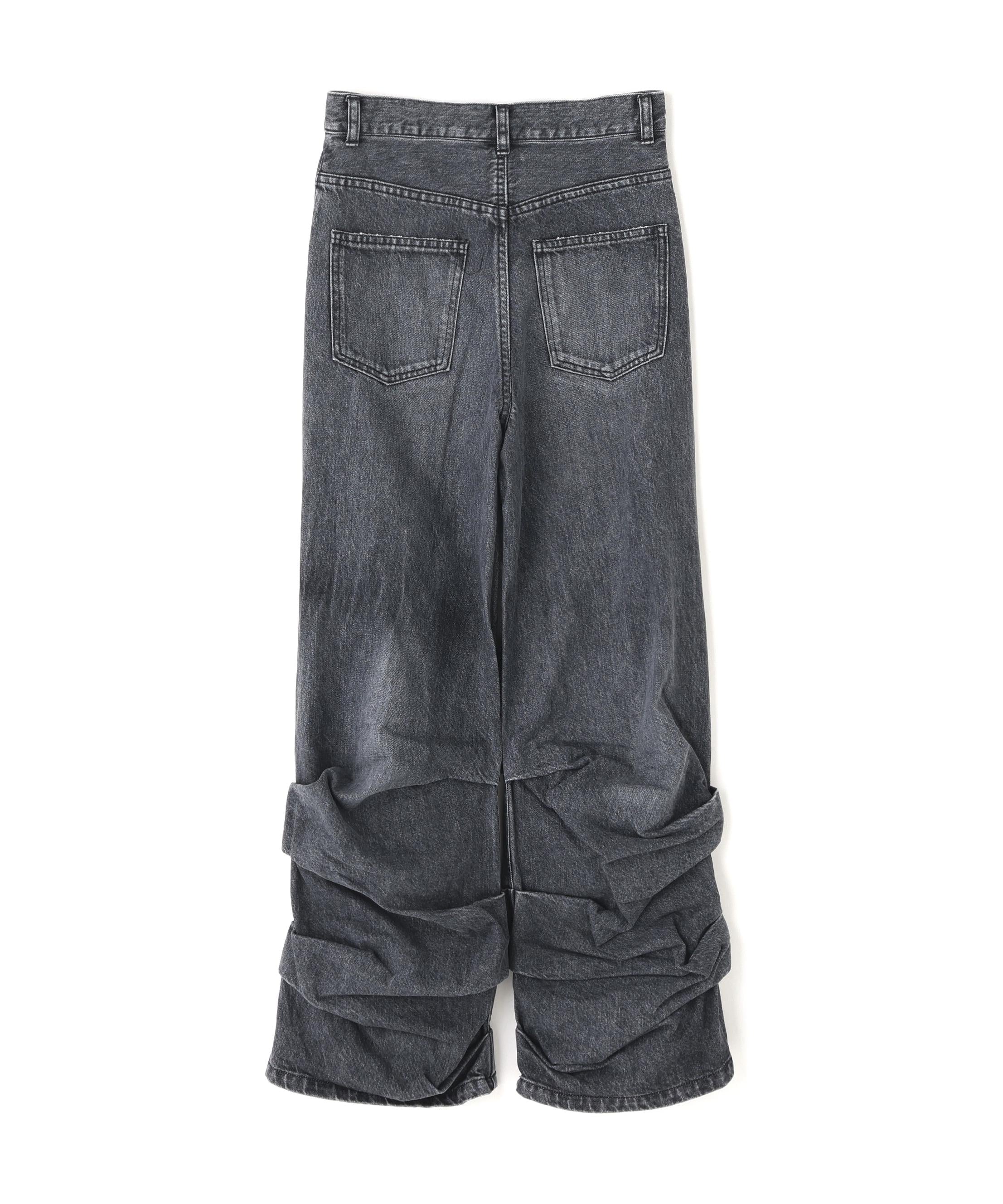 MITSUKI/ミツキ/DENIM CUT-OUT PANTS ブラック