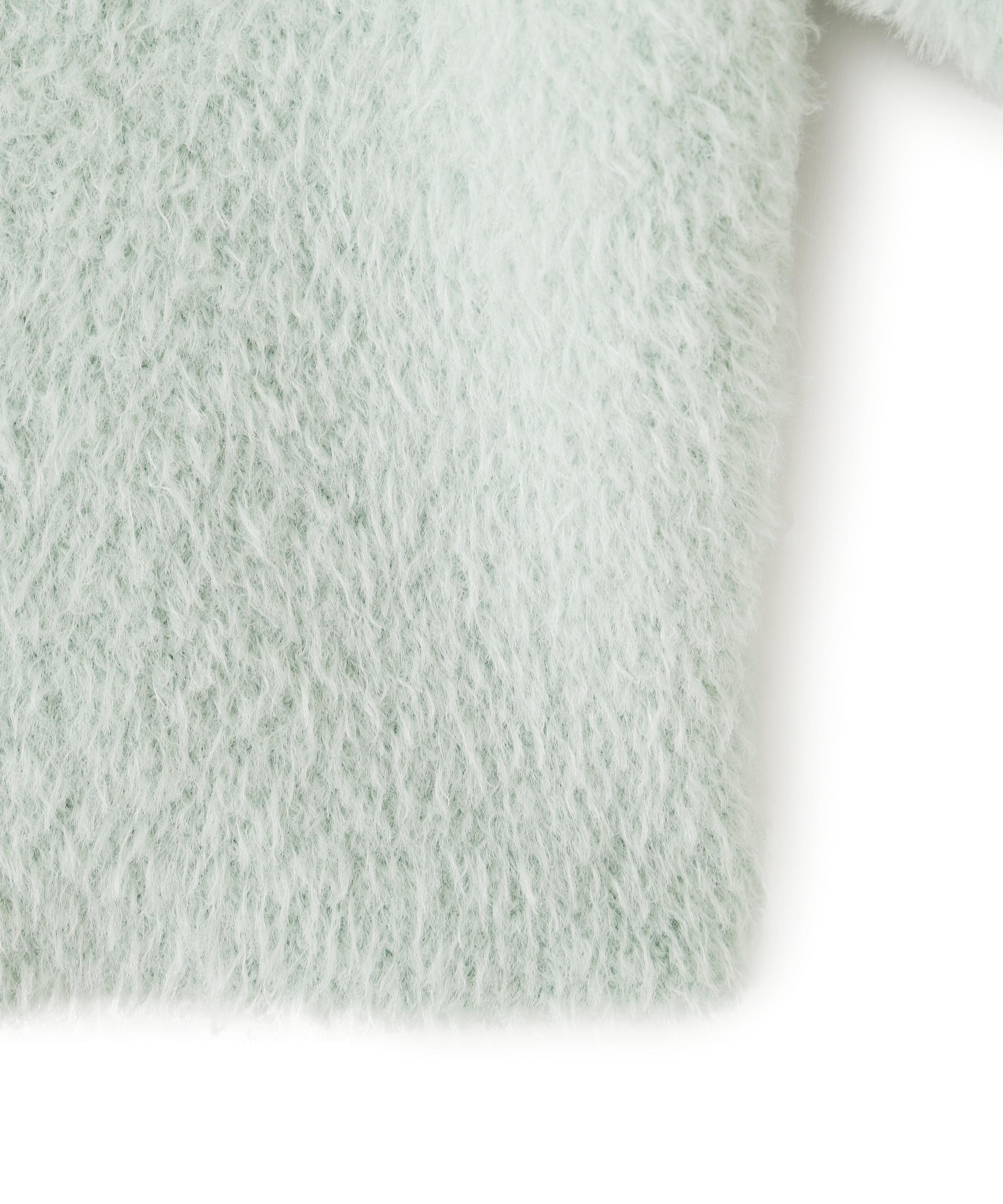 リボンビジューフェザーカーディガン グリーン