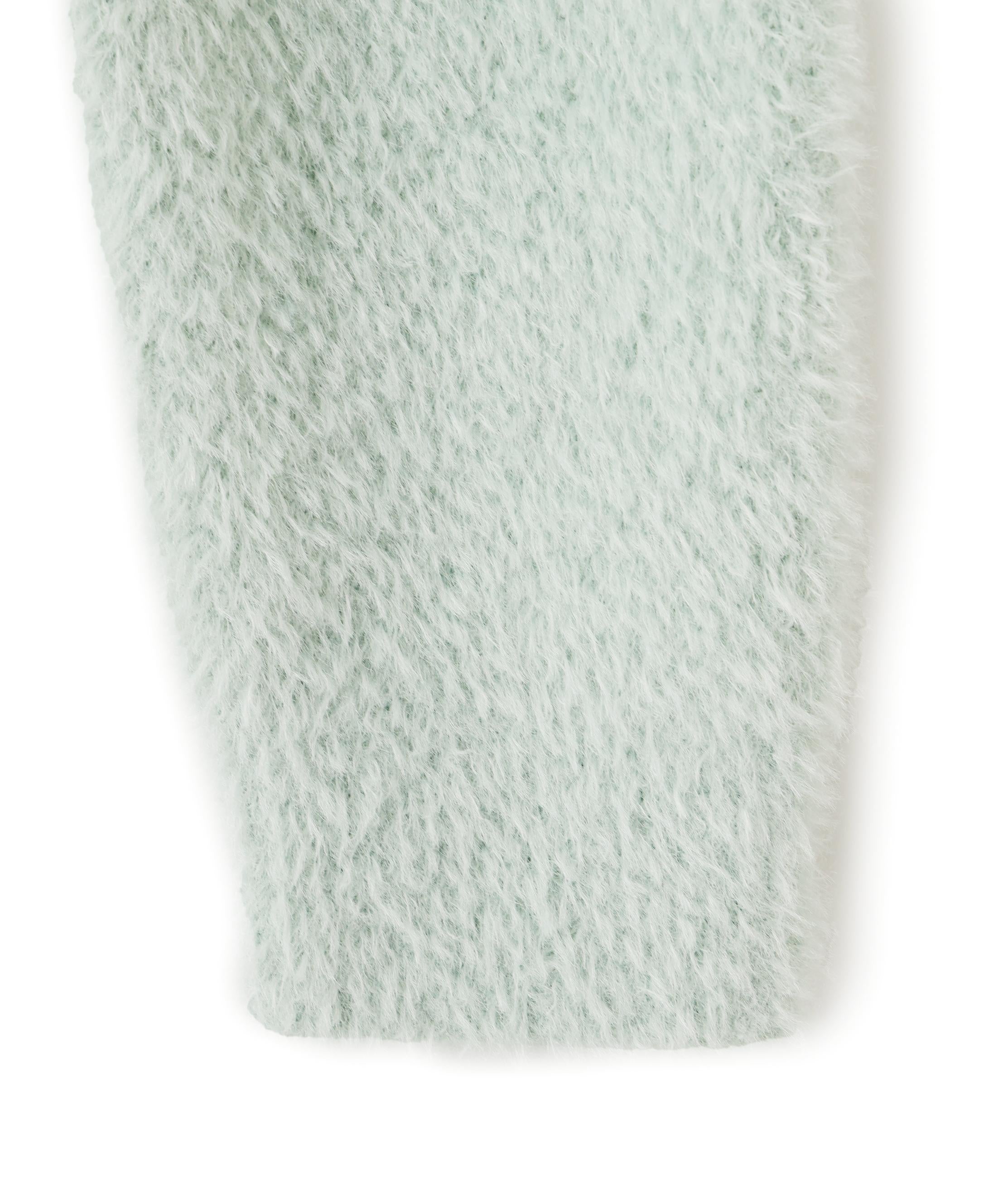 リボンビジューフェザーカーディガン グリーン