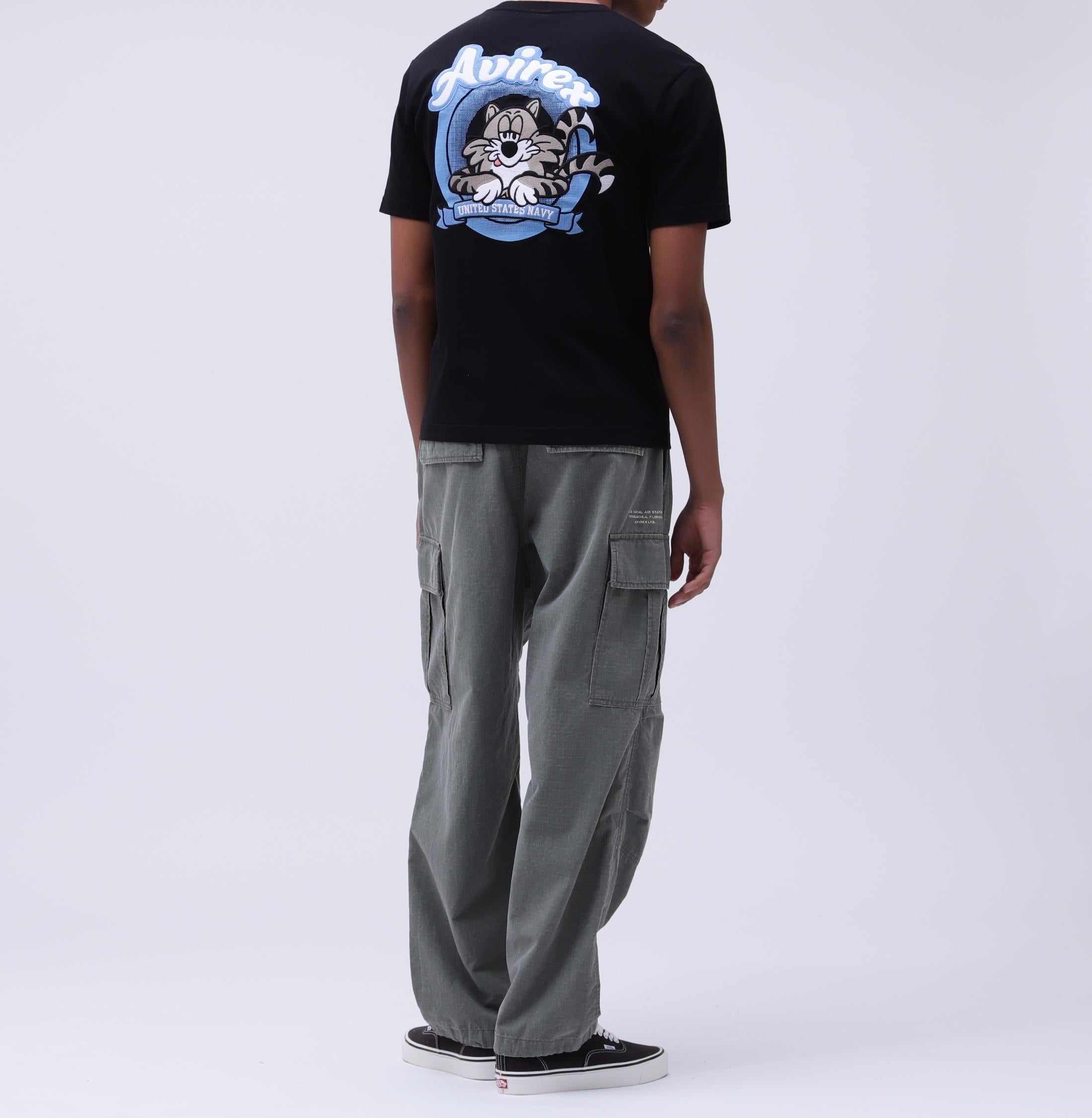 《WER&DEPOT限定》TOMCAT EMR>OIDE>Y T-SHI>T / トムキャット エンブロイダリー Tシャツ  ブラック