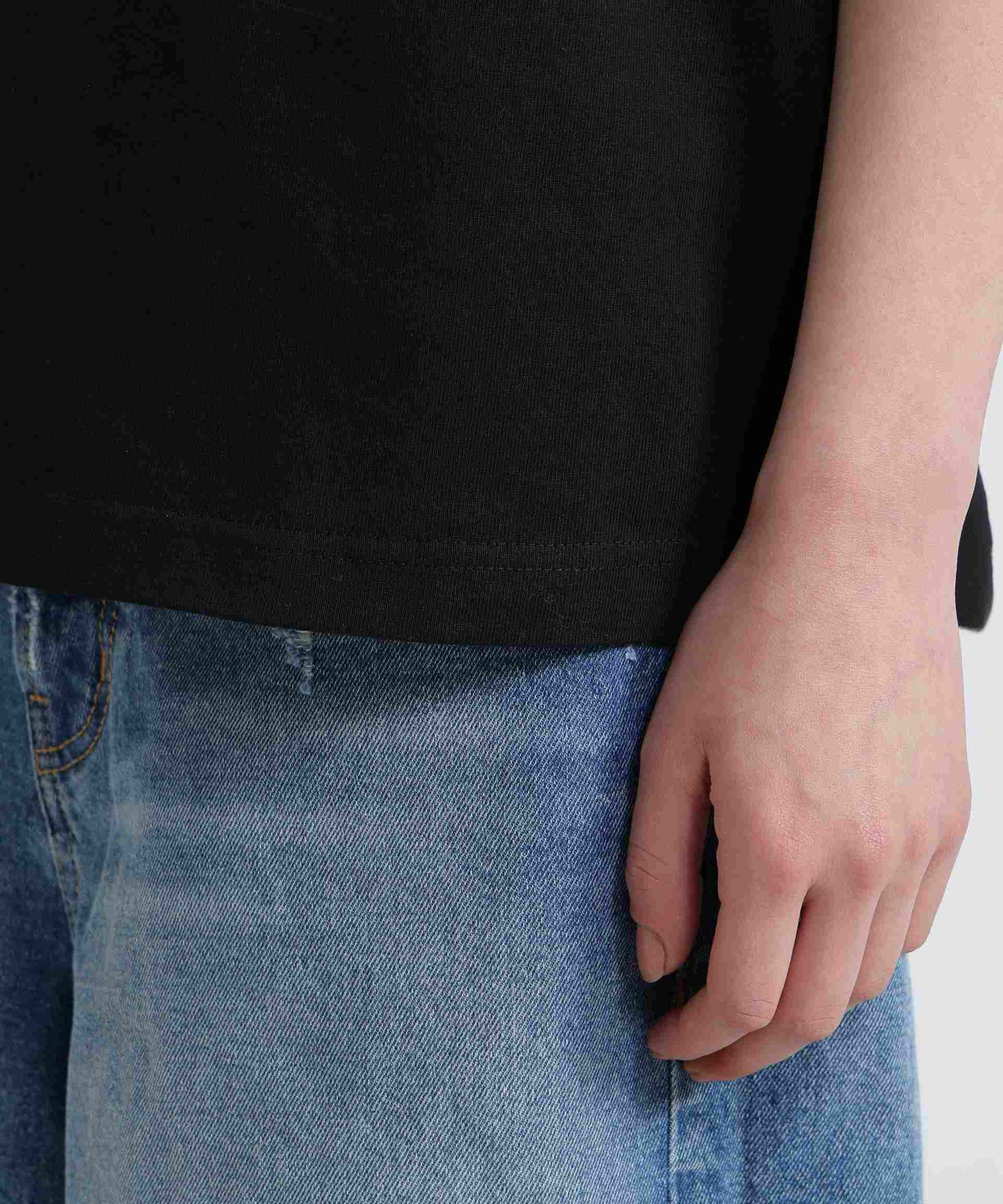 《WER&DEPOT限定》TOMCAT EMR>OIDE>Y T-SHI>T / トムキャット エンブロイダリー Tシャツ  ブラック