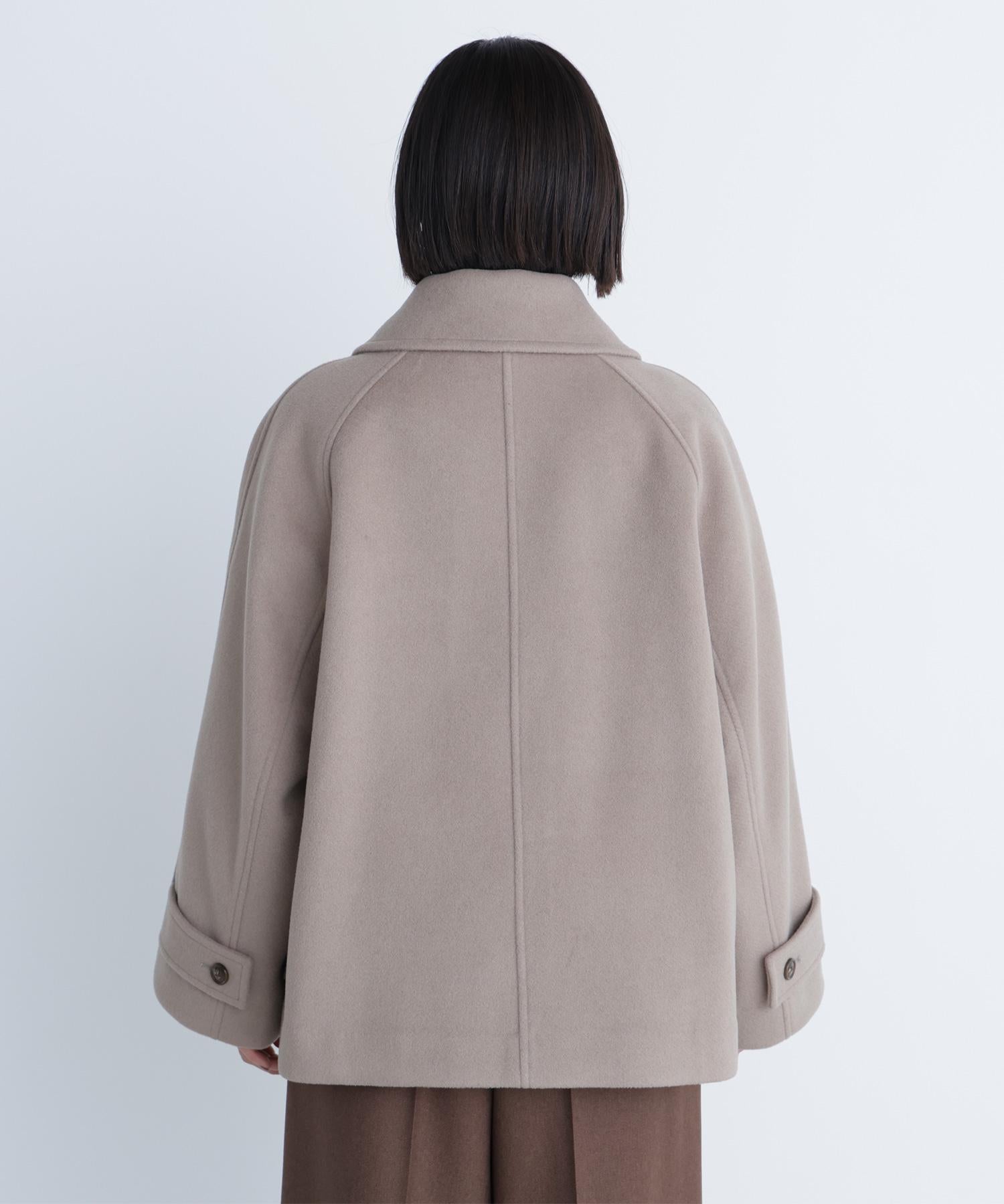 ステンカラーハーフコート ベージュ