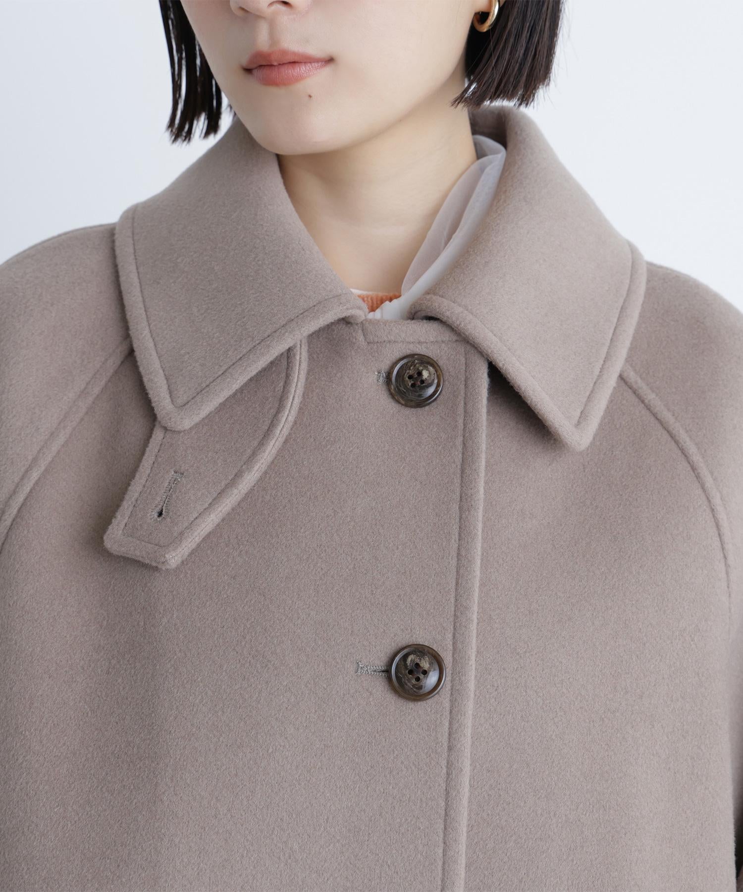 ステンカラーハーフコート ベージュ