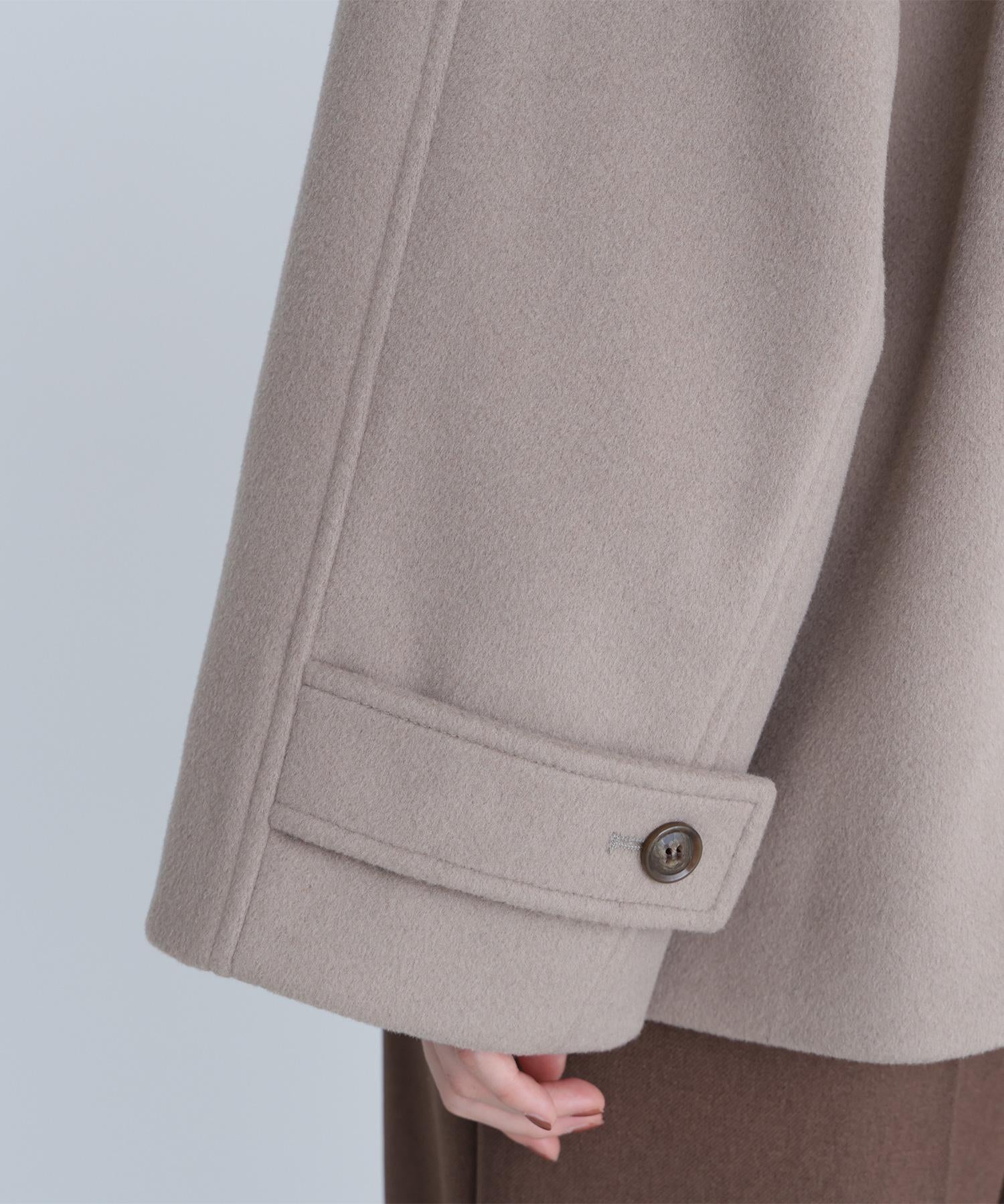 ステンカラーハーフコート ベージュ