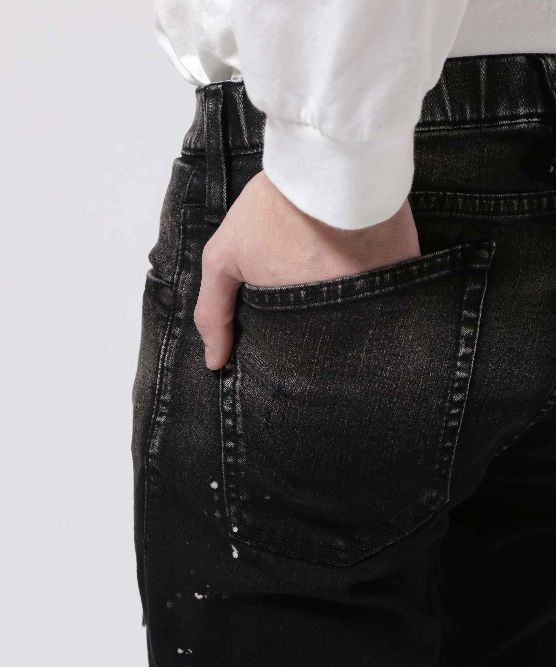 SU>T/サート/RLACKDENIM グラデーション ブラック