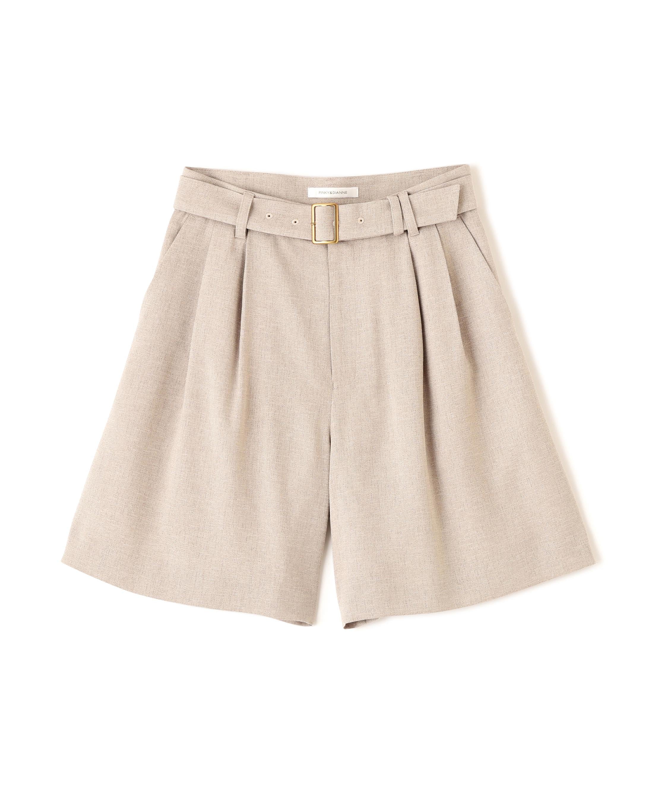 スラブツイルショートパンツ ベージュ