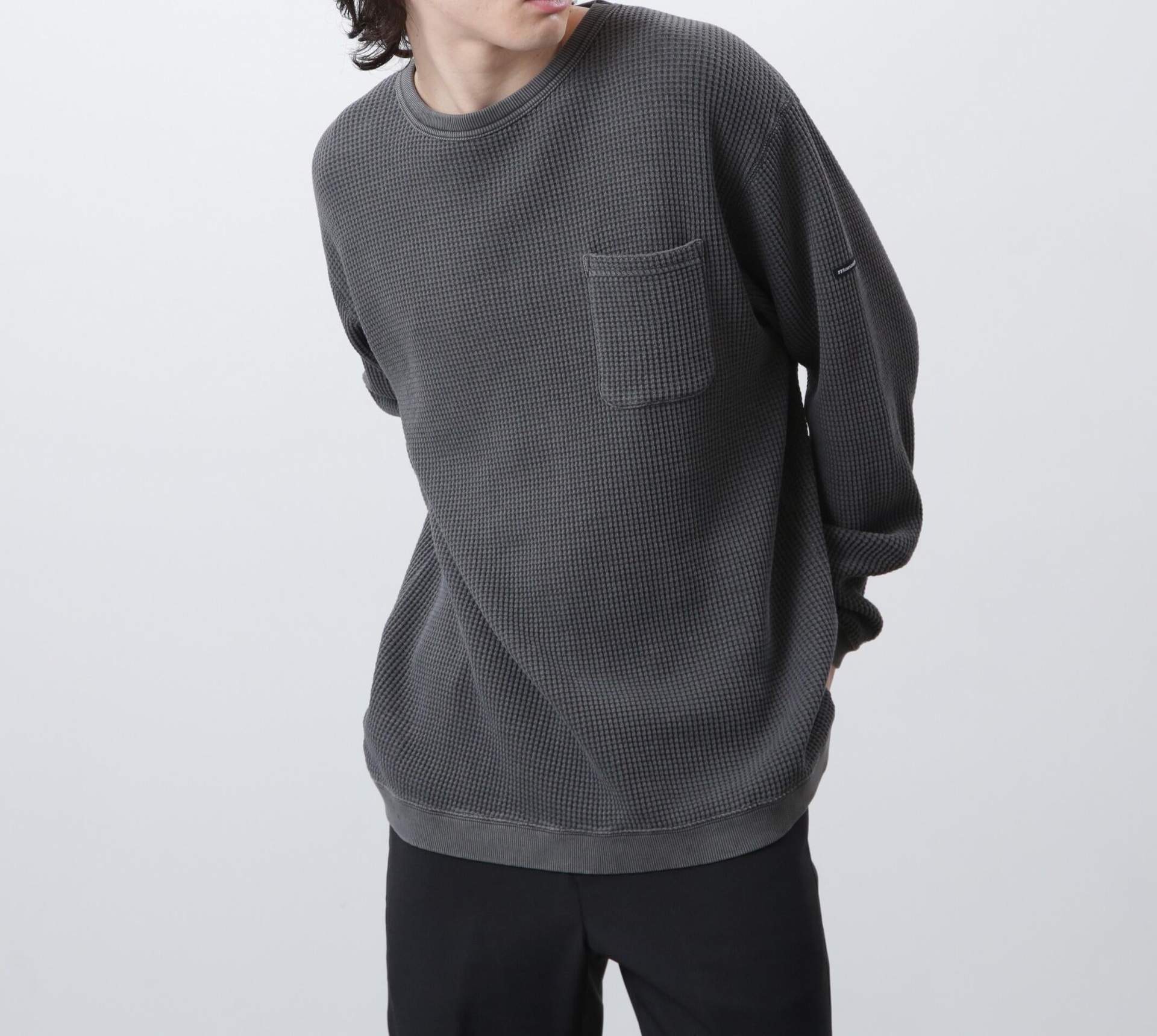MANASTASH/マナスタッシュ/ HEAVY SNUG THERMAL L/S TEE ブラック