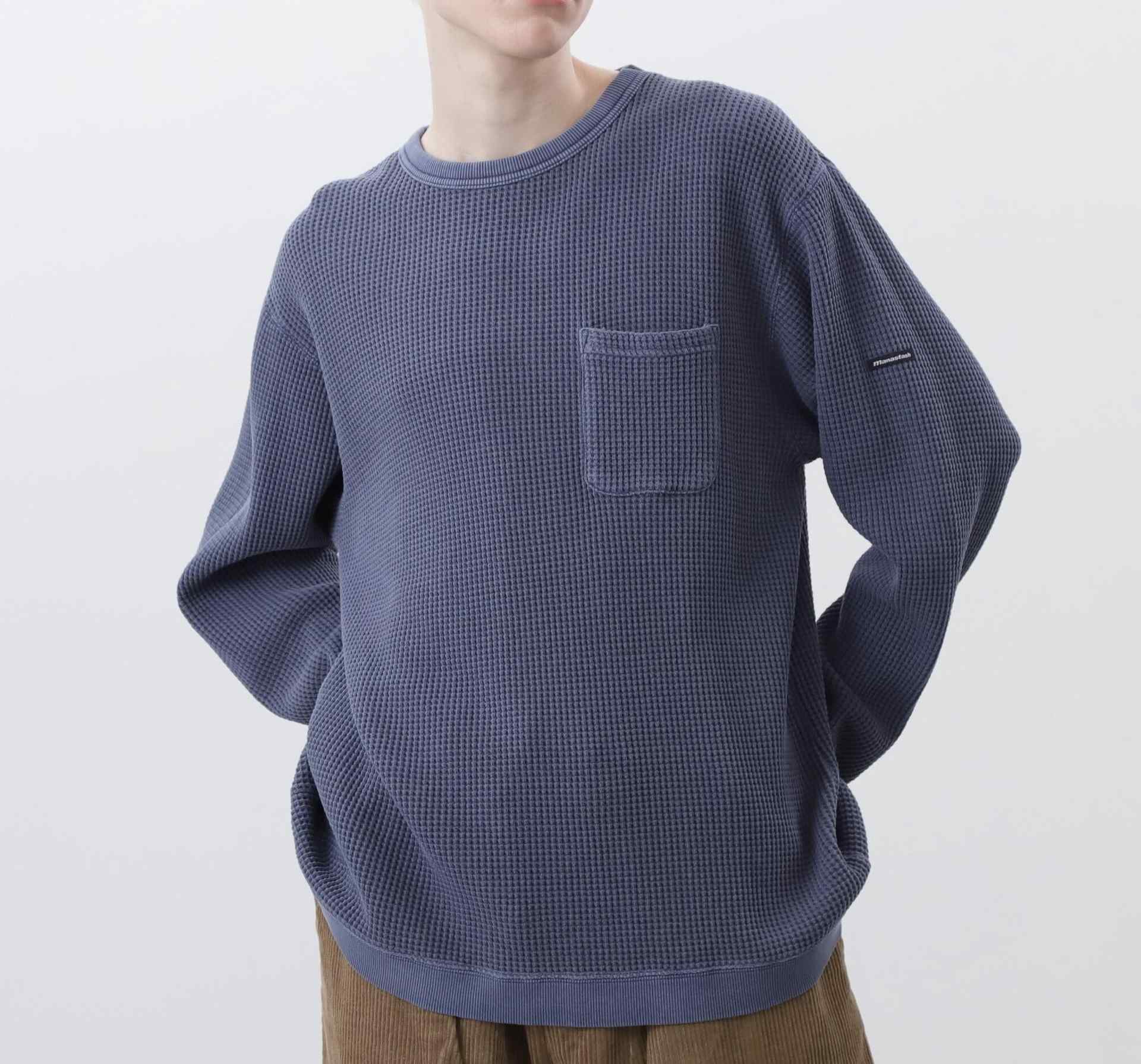 MANASTASH/マナスタッシュ/ HEAVY SNUG THERMAL L/S TEE ネイビー