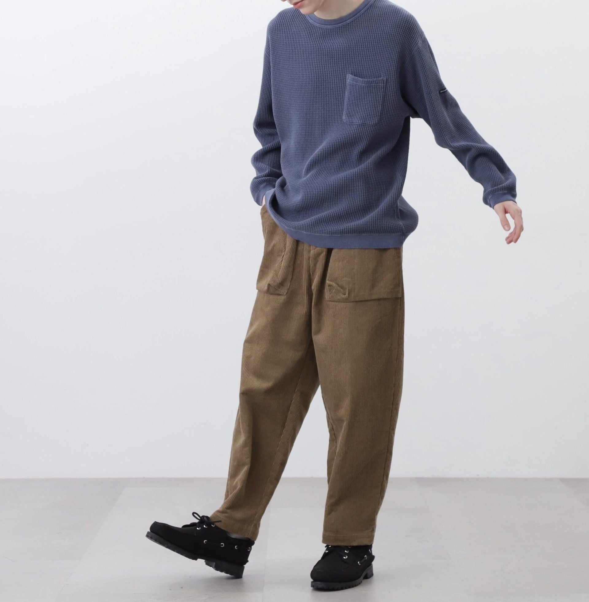 MANASTASH/マナスタッシュ/ HEAVY SNUG THERMAL L/S TEE ネイビー