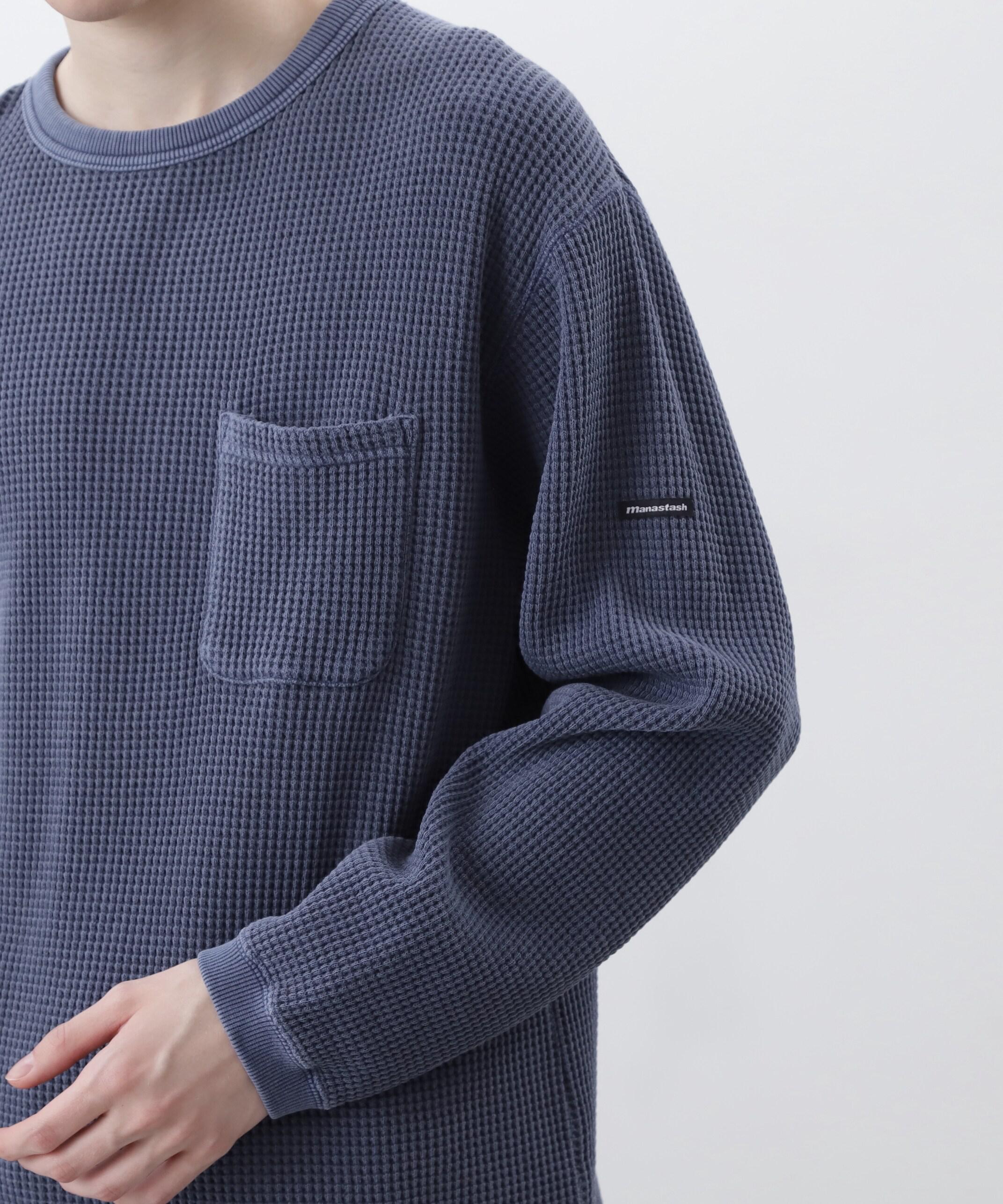 MANASTASH/マナスタッシュ/ HEAVY SNUG THERMAL L/S TEE ネイビー