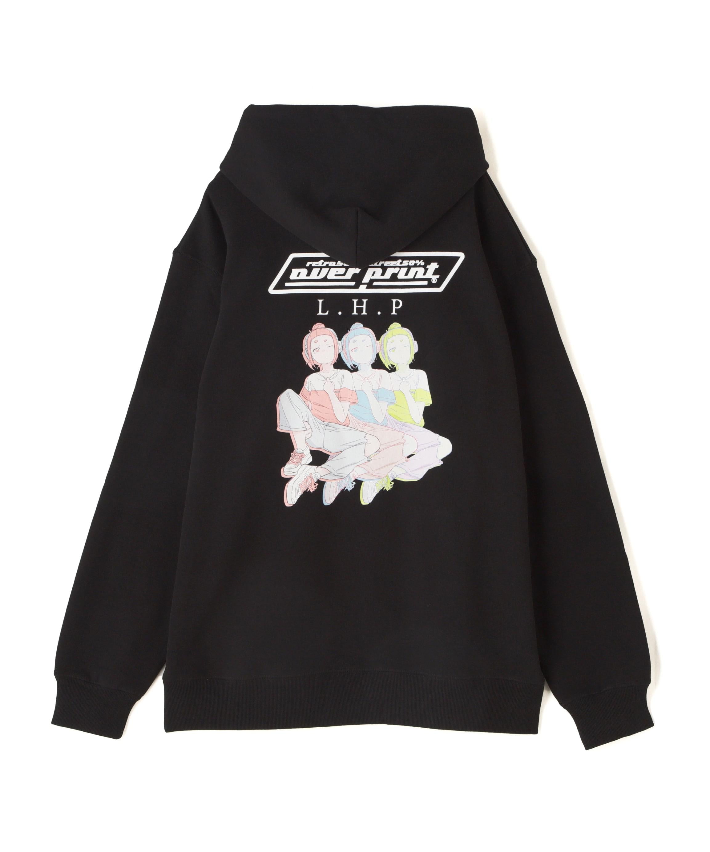 ovepint/オーバープリント/Deley Hoodie ブラック